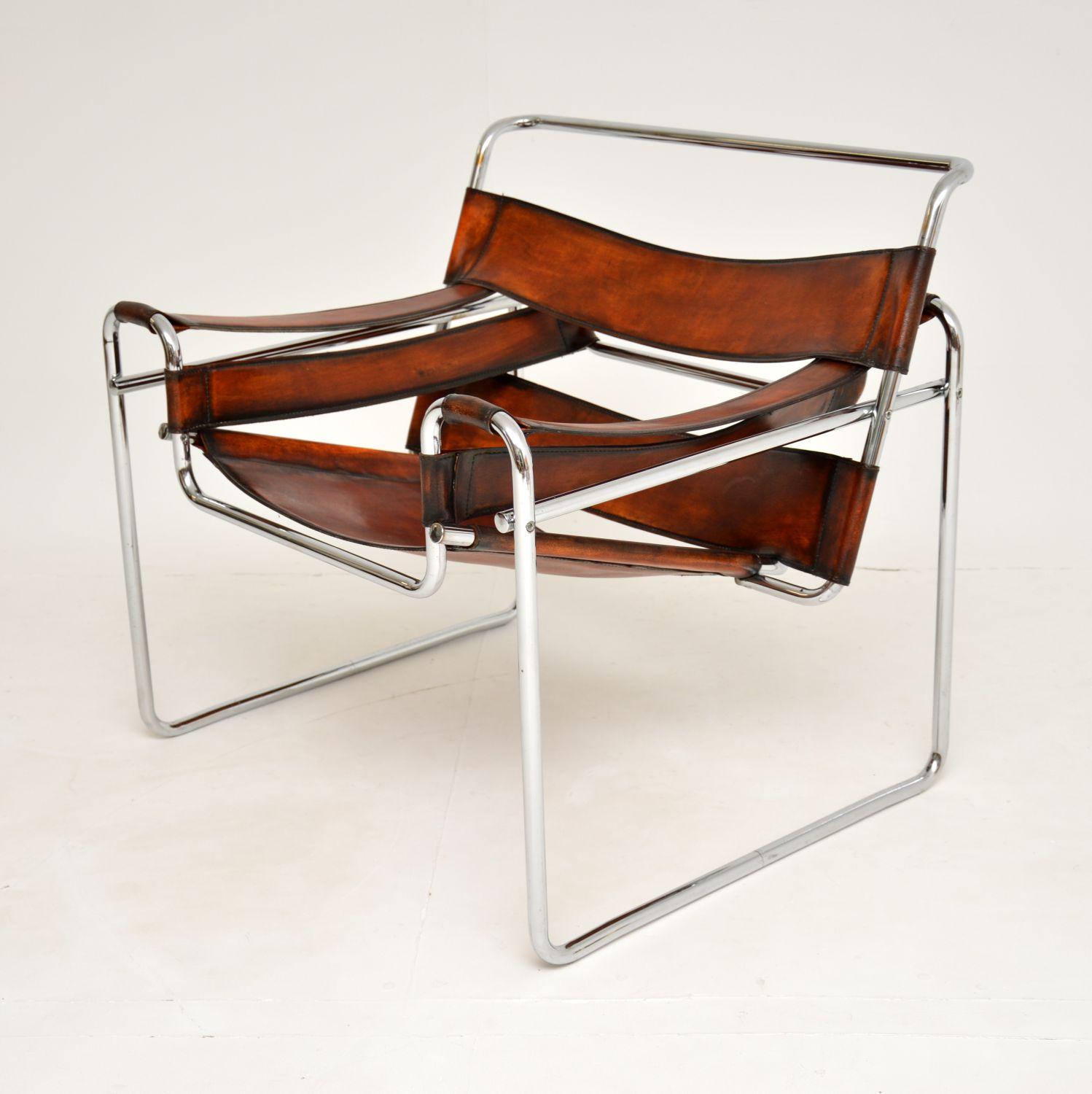 Mid-Century Modern 1960's Vintage Wassily Armchair by Marcel Breuer for Gavina