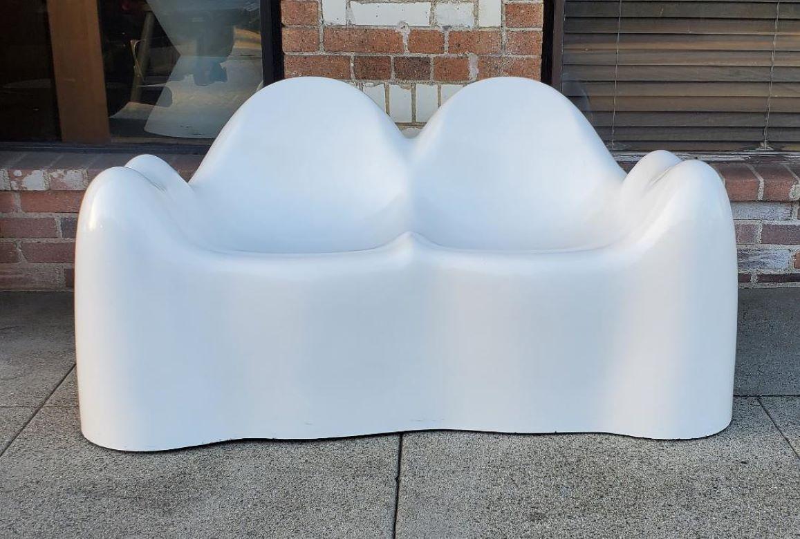 1960s Vintage Wendell Castle Molar Sofa White Fiberglass Organic Mid-Century For Sale 8