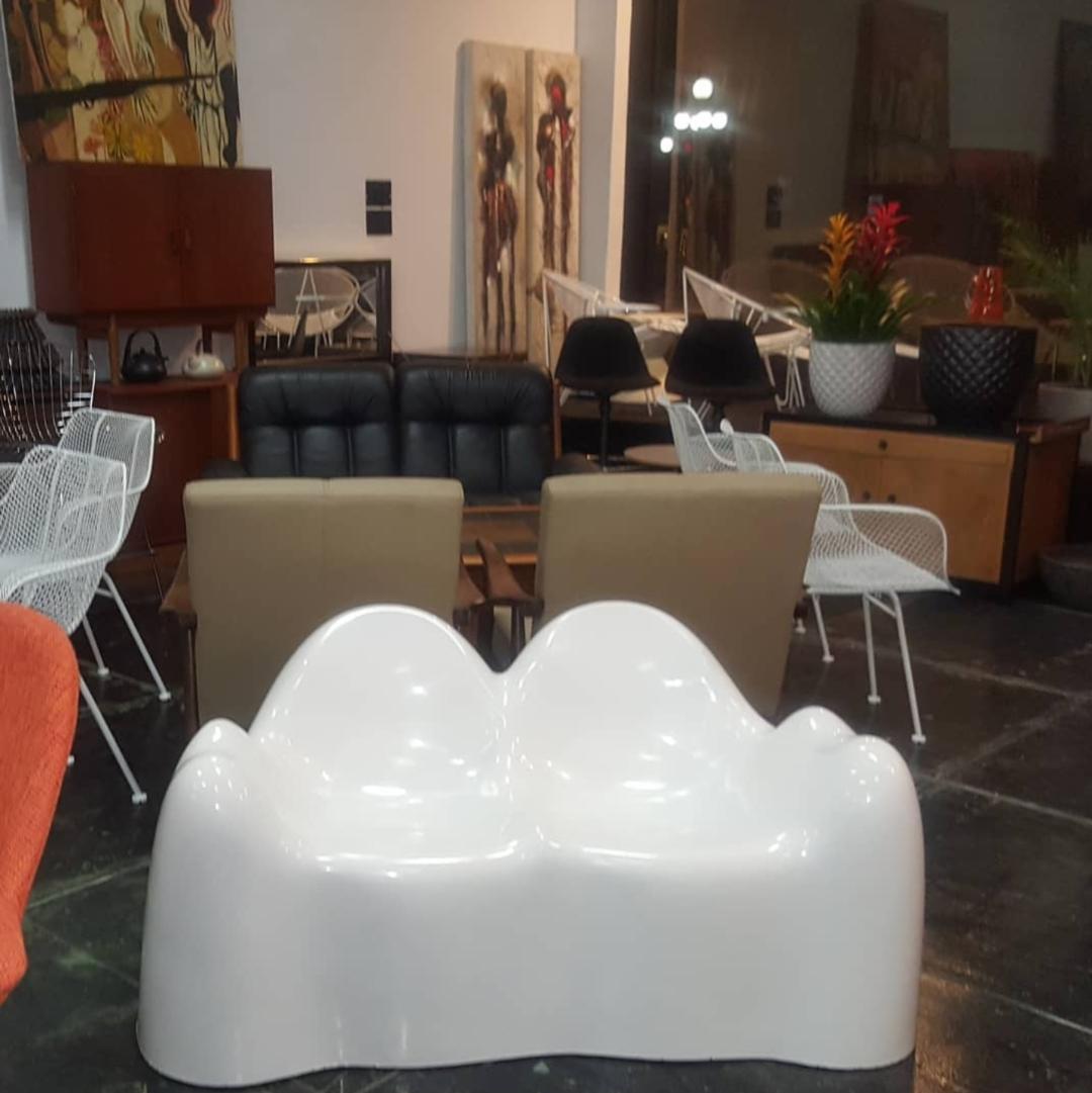 1960s Vintage Wendell Castle Molar Sofa White Fiberglass Organic Mid-Century For Sale 9