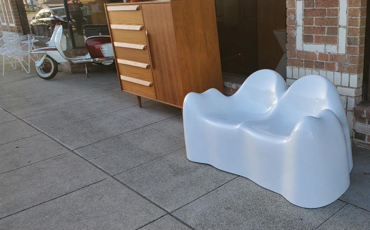 1960s Vintage Wendell Castle Molar Sofa White Fiberglass Organic Mid-Century For Sale 10