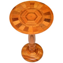 1960s Vintage Wine Table in Various Inlaid Woods