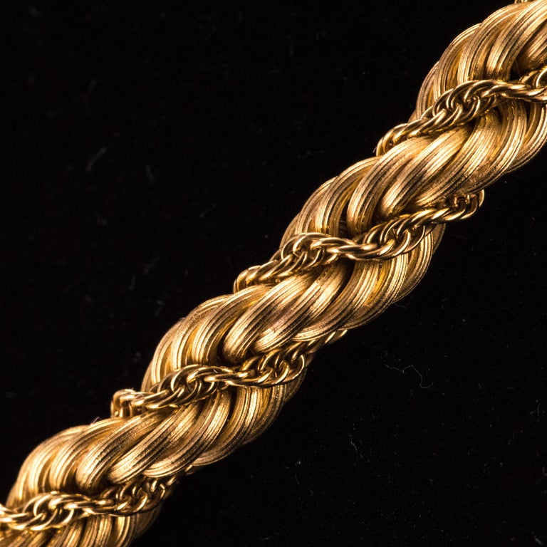 1960s Vintage Yellow Gold Braid Necklace at 1stDibs | gold braided ...