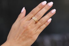 1960s Vintage Yellow Gold Braided Band