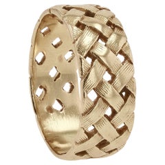 1960s Vintage Yellow Gold Braided Band