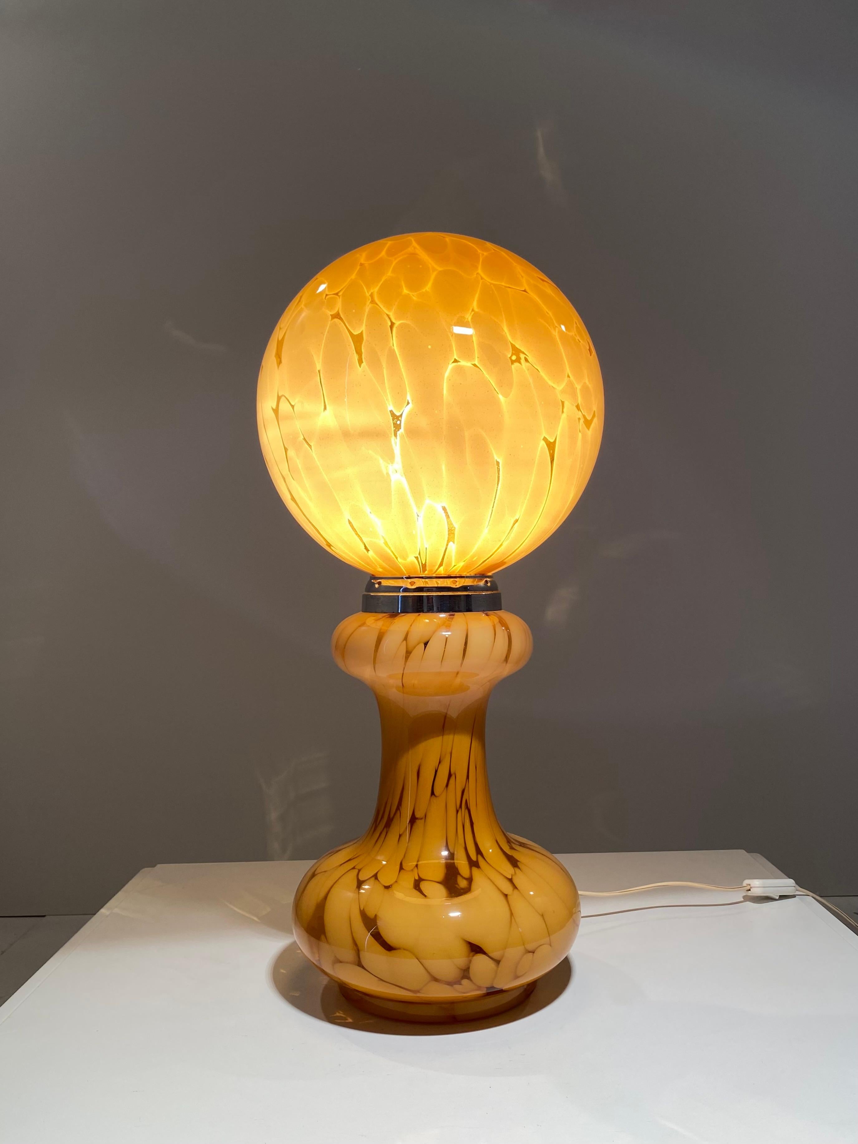 Italian Vintage Murano  Lamp, Carlo Nason for Mazzega, Italy 1960s