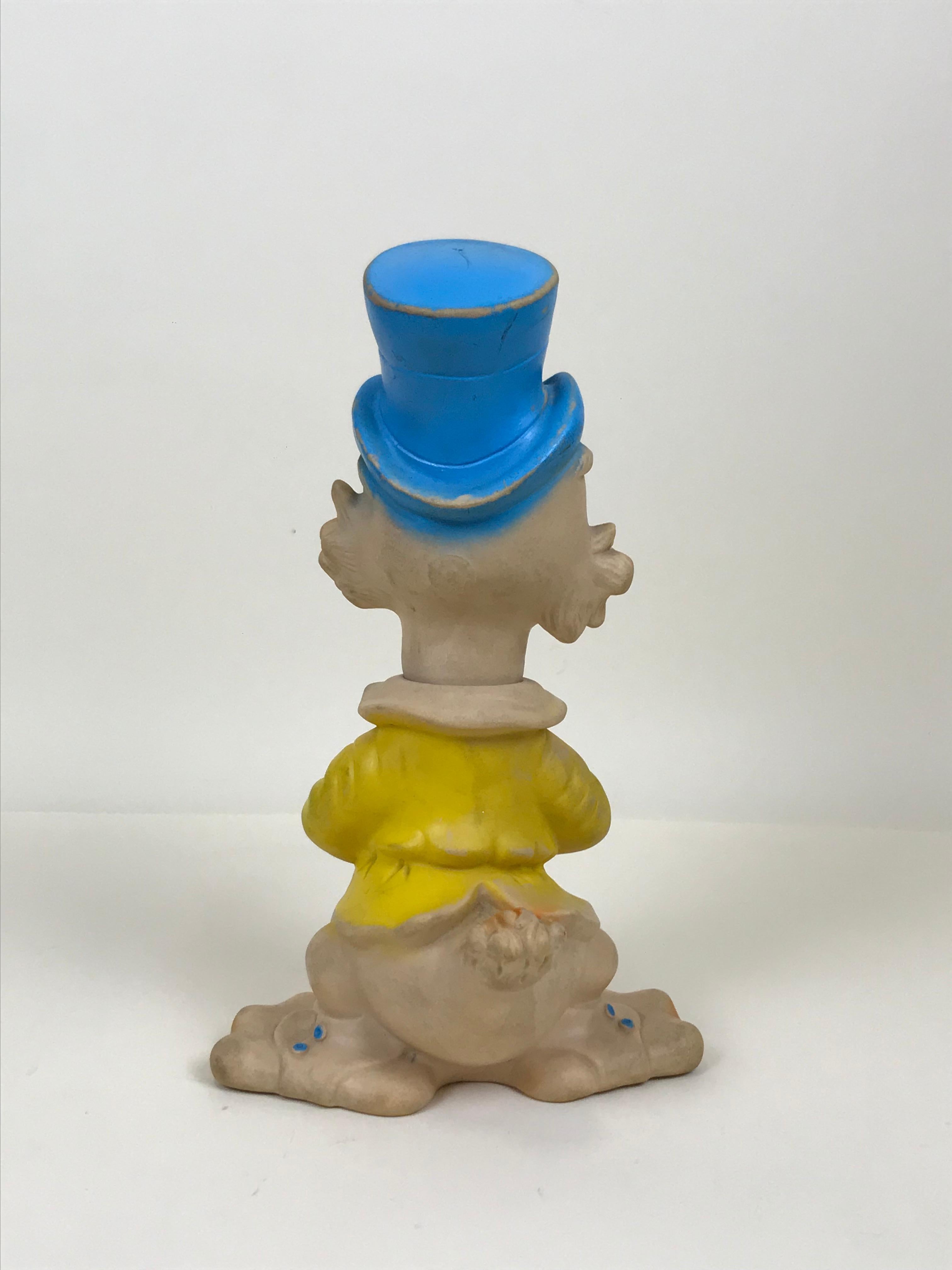 Croatian 1960s Vintage Yellow Uncle Scrooge Squeak Toy Made in Ex Yugoslavia by Biserka  For Sale