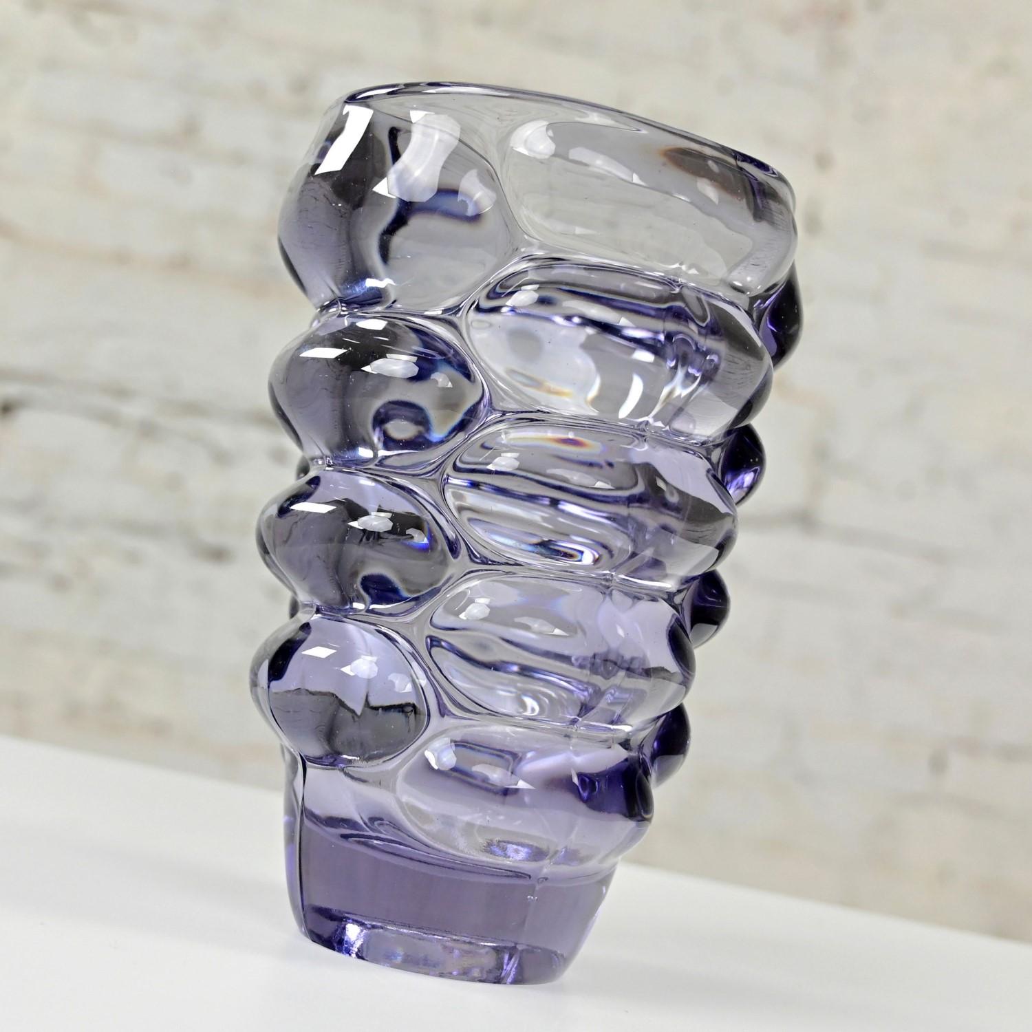 Violette böhmische Glasvase der 1960er Jahre Vladislav Urban für Hermanova Hut Sklo Union im Angebot 3