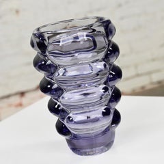 1960’s Violet Bohemian Glass Vase Vladislav Urban for Hermanova Hut Sklo Union