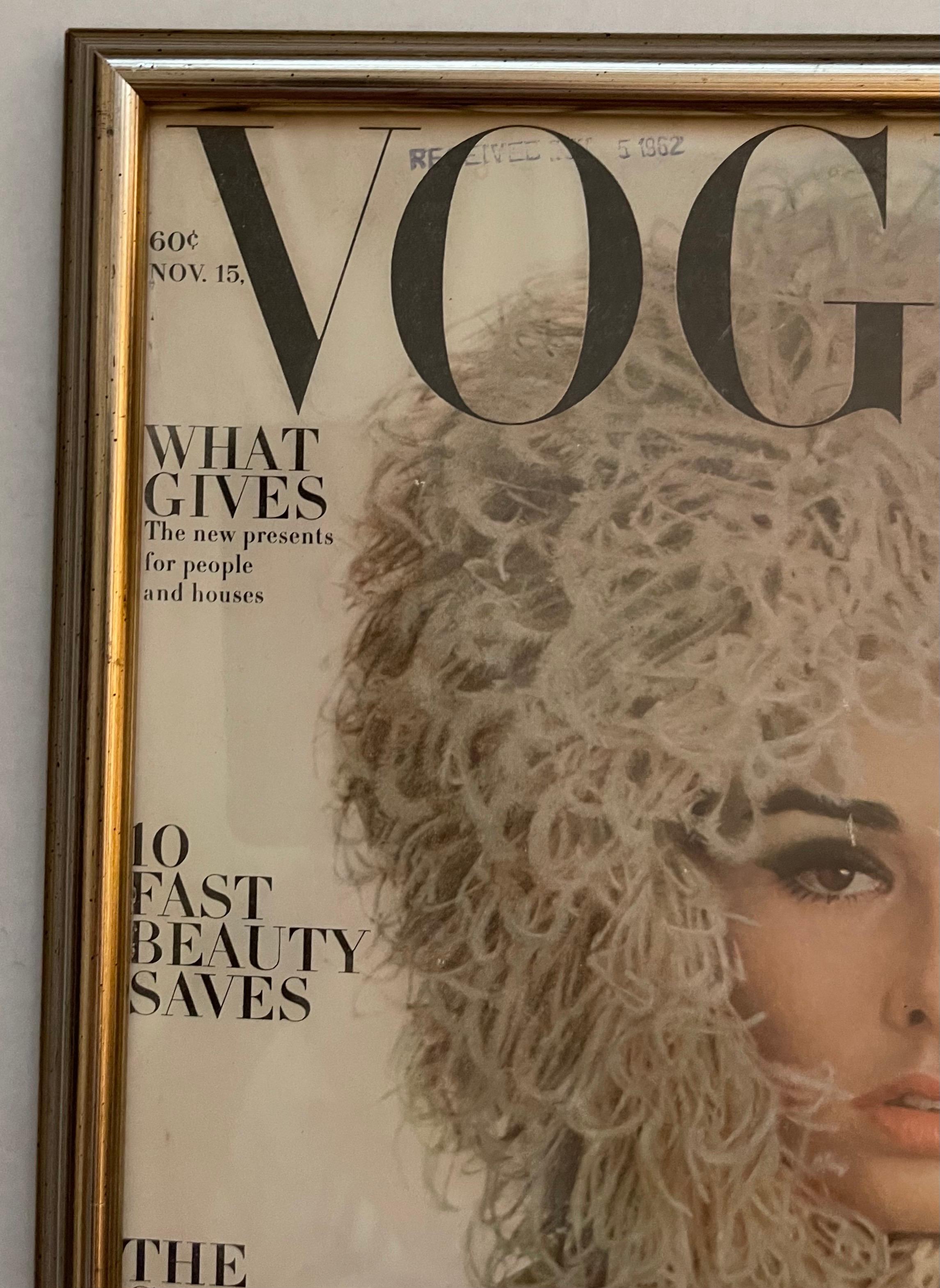 1960s Vogue Magazine Framed Covers, Set of 3 For Sale 1