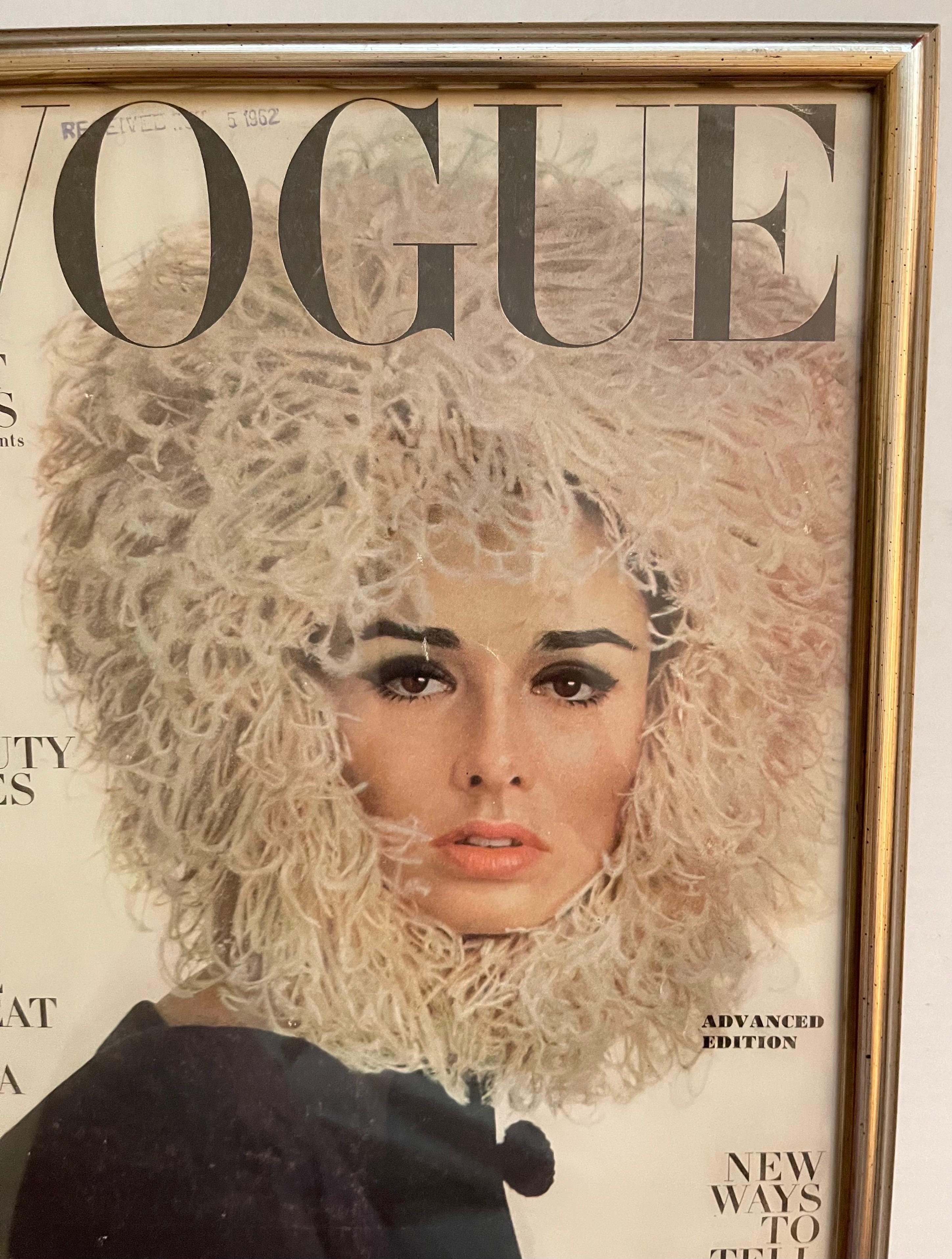 1960s Vogue Magazine Framed Covers, Set of 3 For Sale 4