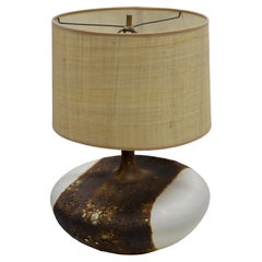 1960's Volcanic Lava Glazed Table Lamp
