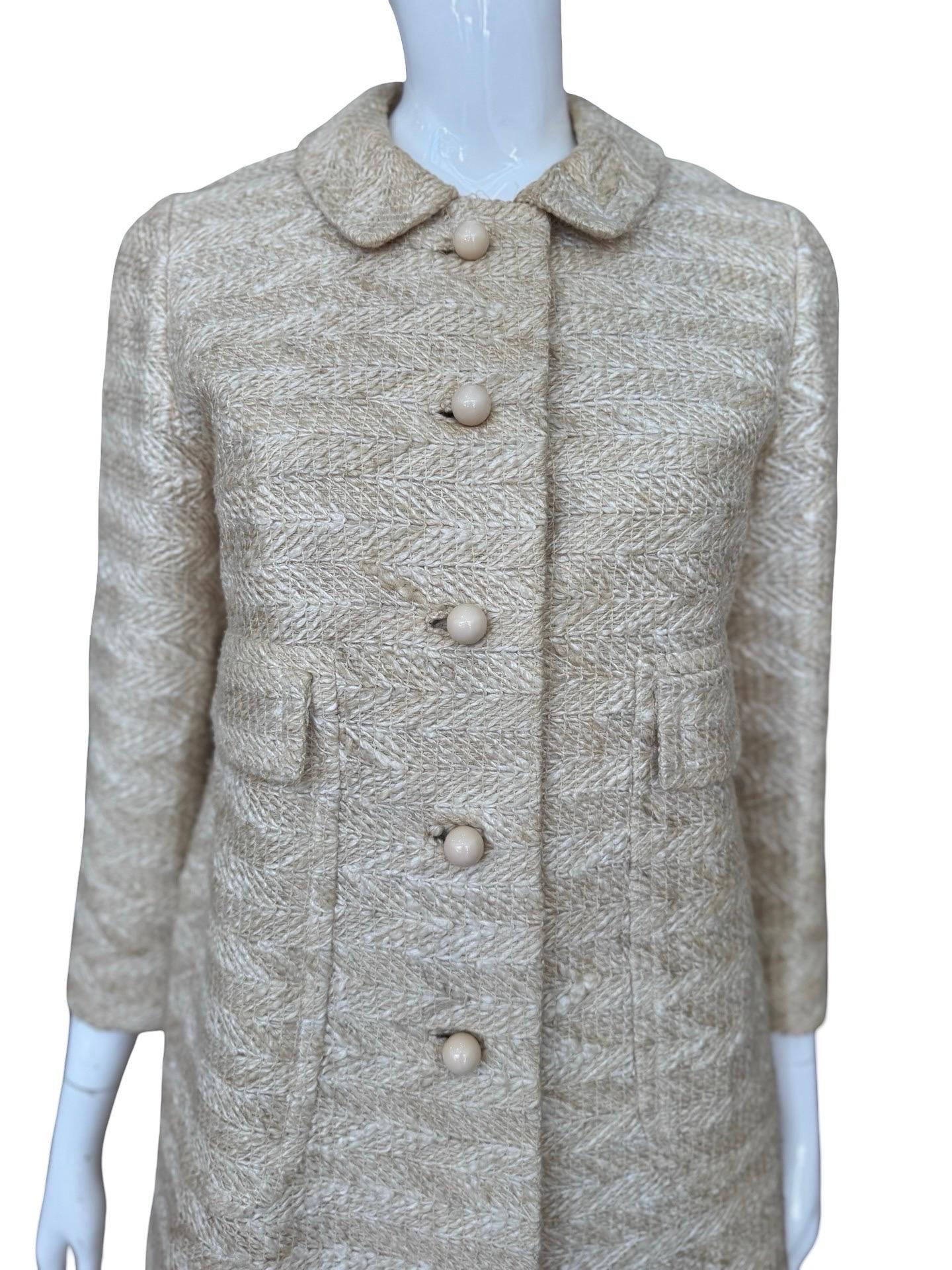 Gris 1960s VOLK Dallas Woven Coates en vente