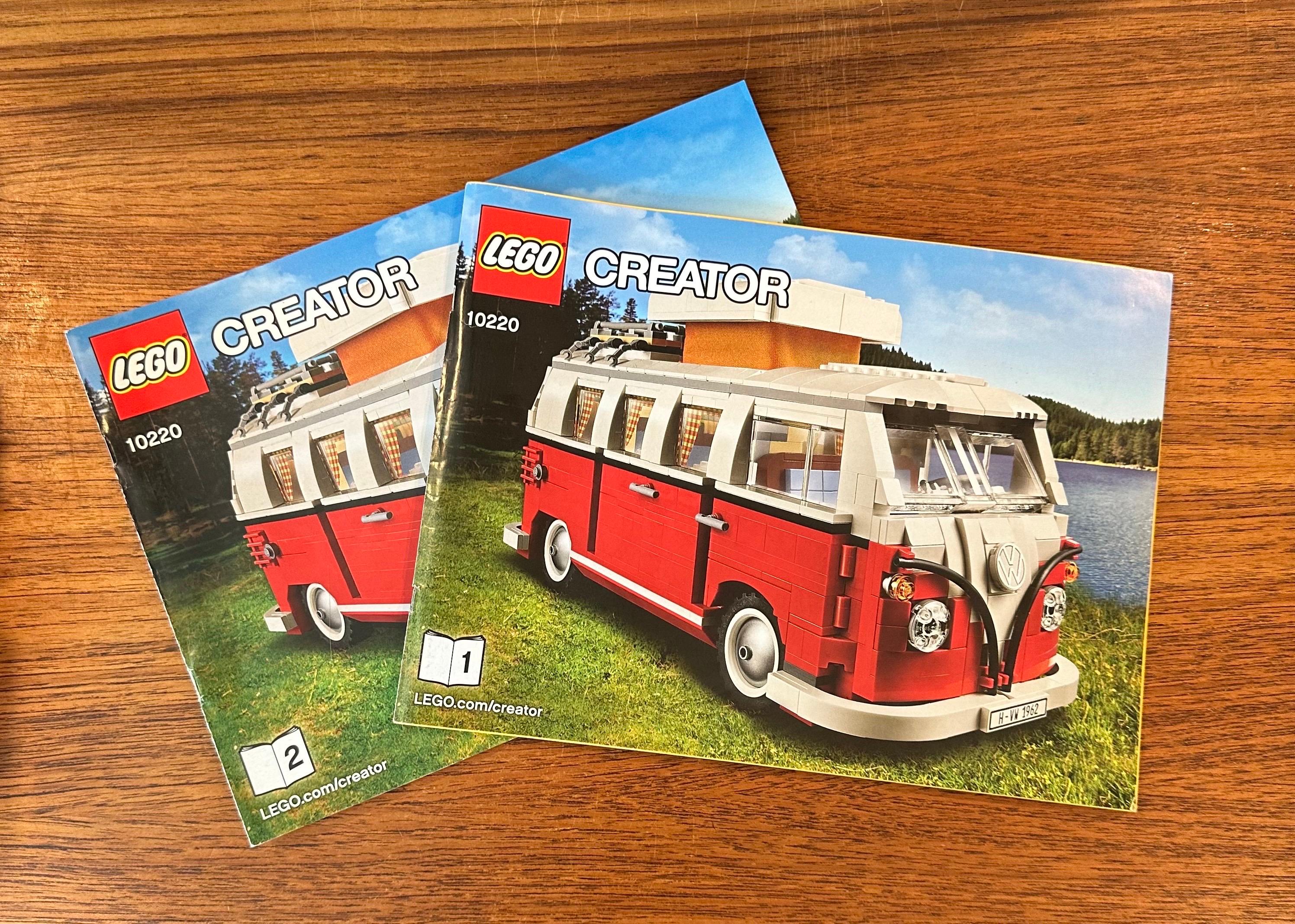 1960s Volkswagen T1 Camper Van Lego Model #10220 with Instructions For Sale 11