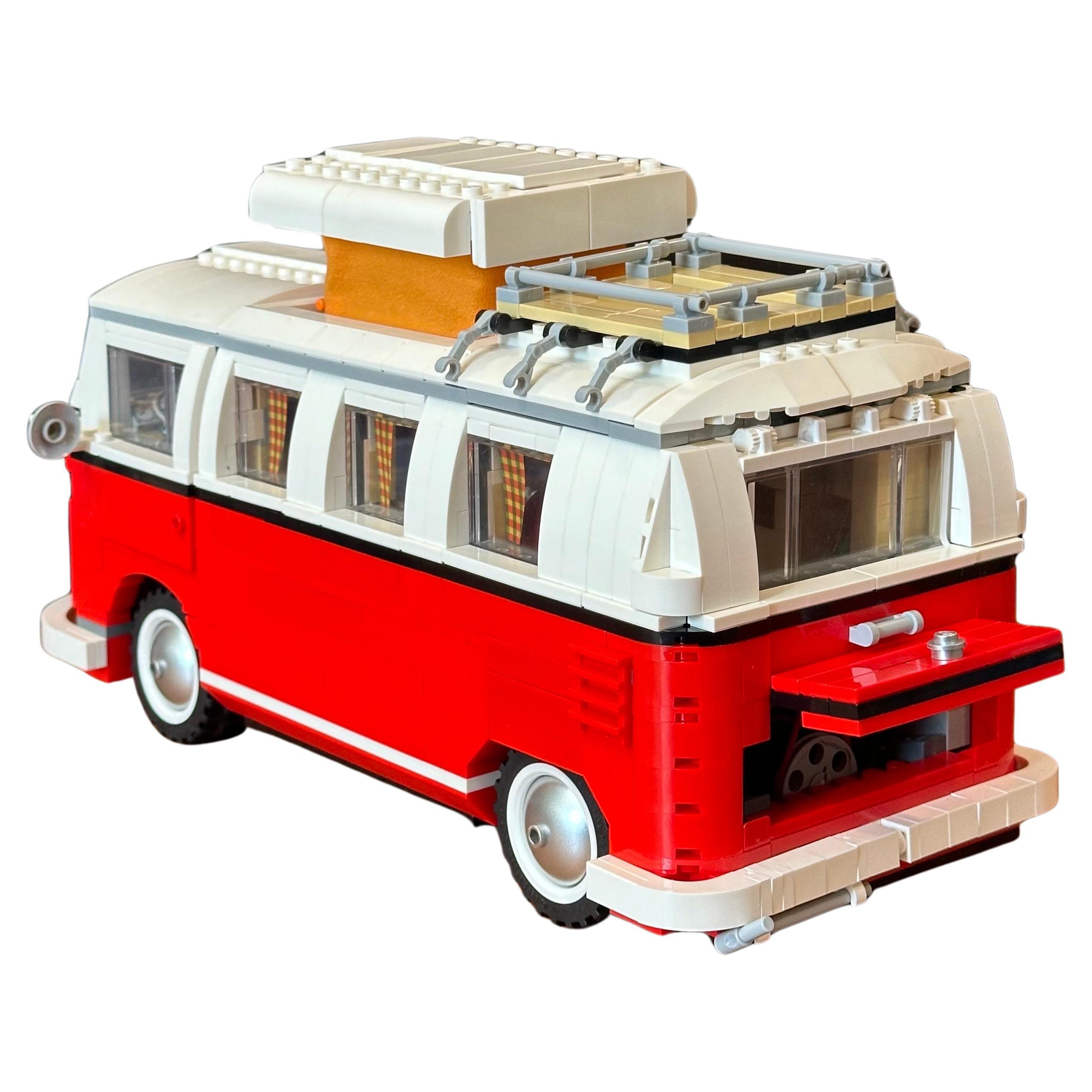 Contemporary 1960s Volkswagen T1 Camper Van Lego Model #10220 with Instructions For Sale