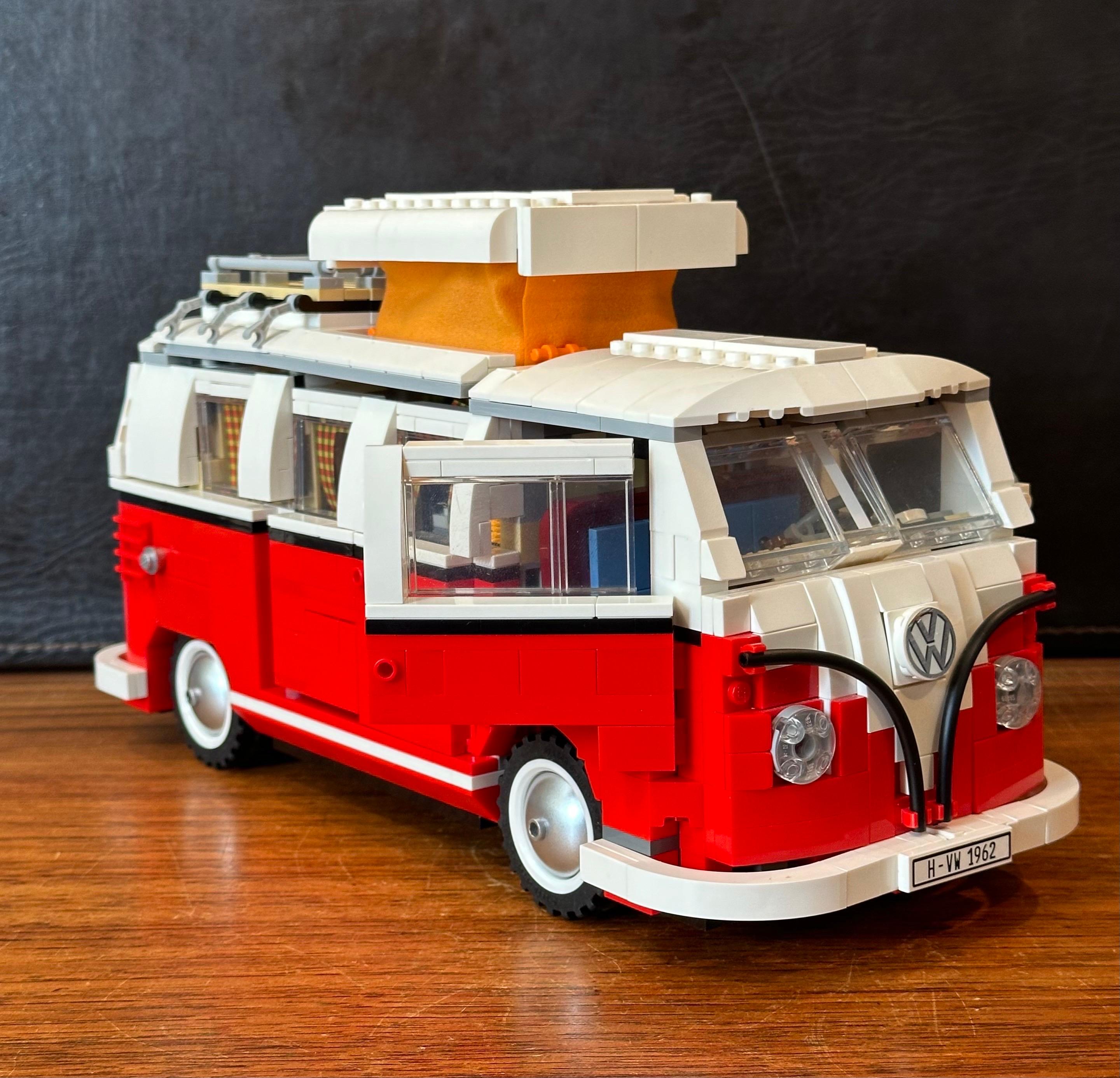 1960s Volkswagen T1 Camper Van Lego Model #10220 with Instructions For Sale 1