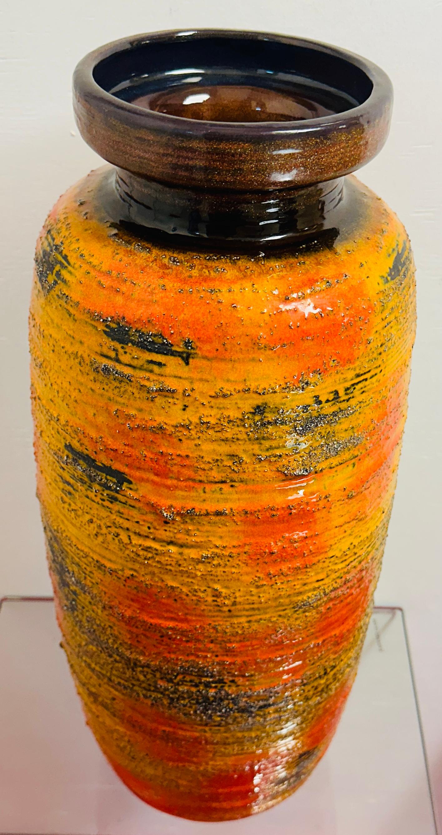 orange floor vase