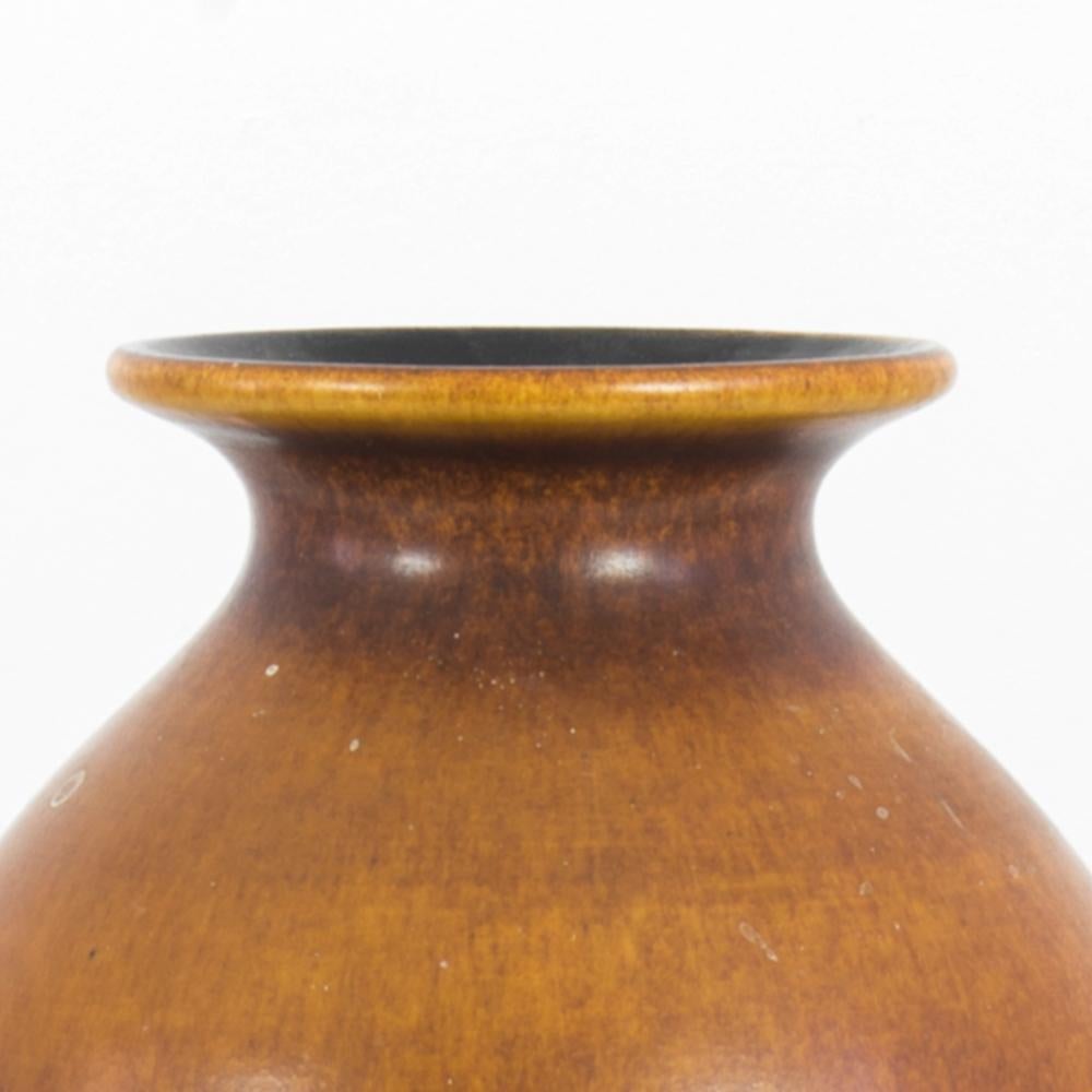 Mid-Century Modern 1960s “W. Germany” Ochre Wings Mid-Century Ceramic Vase