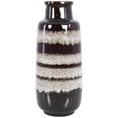 1960s “W. Germany” Umber Lava Mid-Century Ceramic Vase