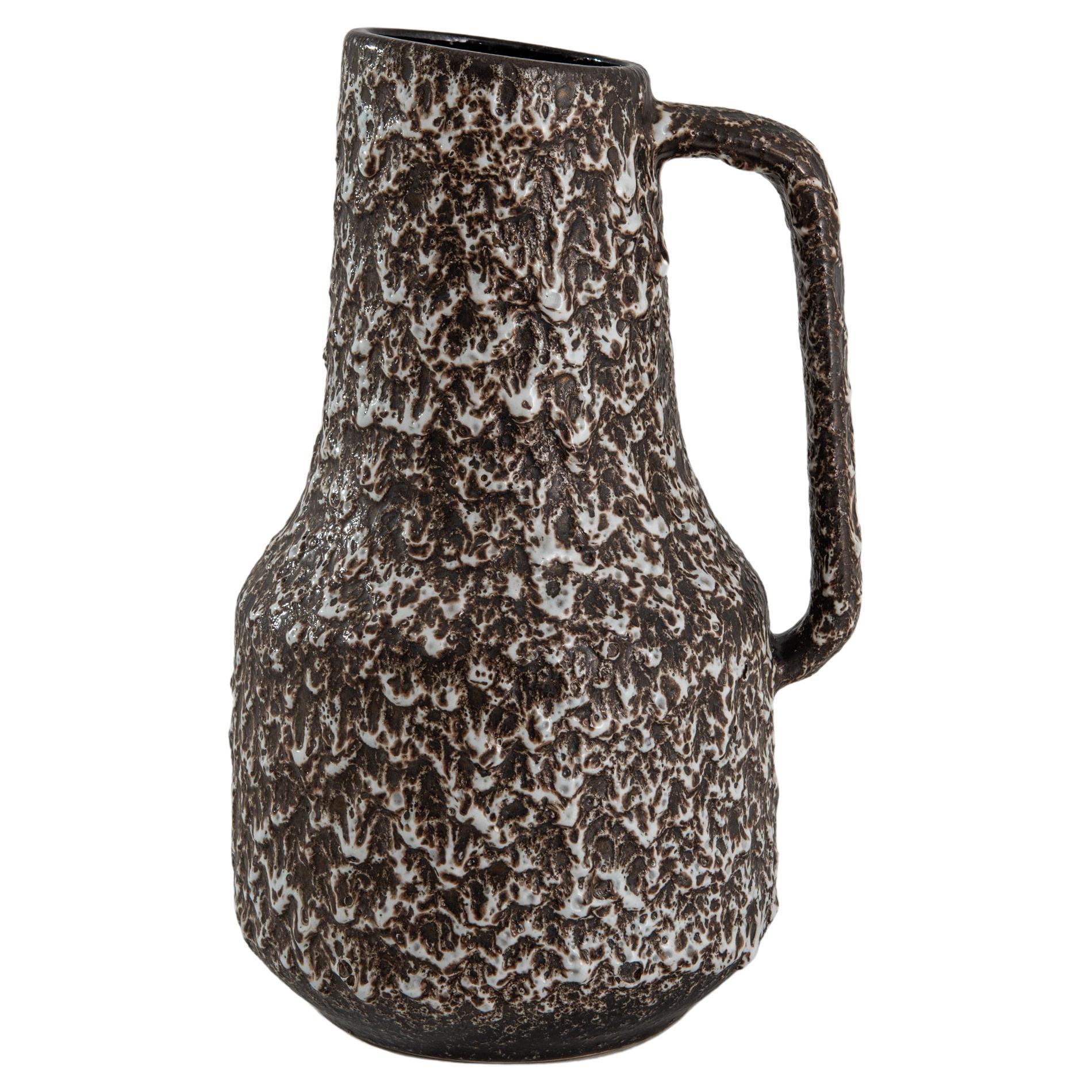 1960s “W. Germany” Volcanic Glaze Ceramic Jug For Sale at 1stDibs