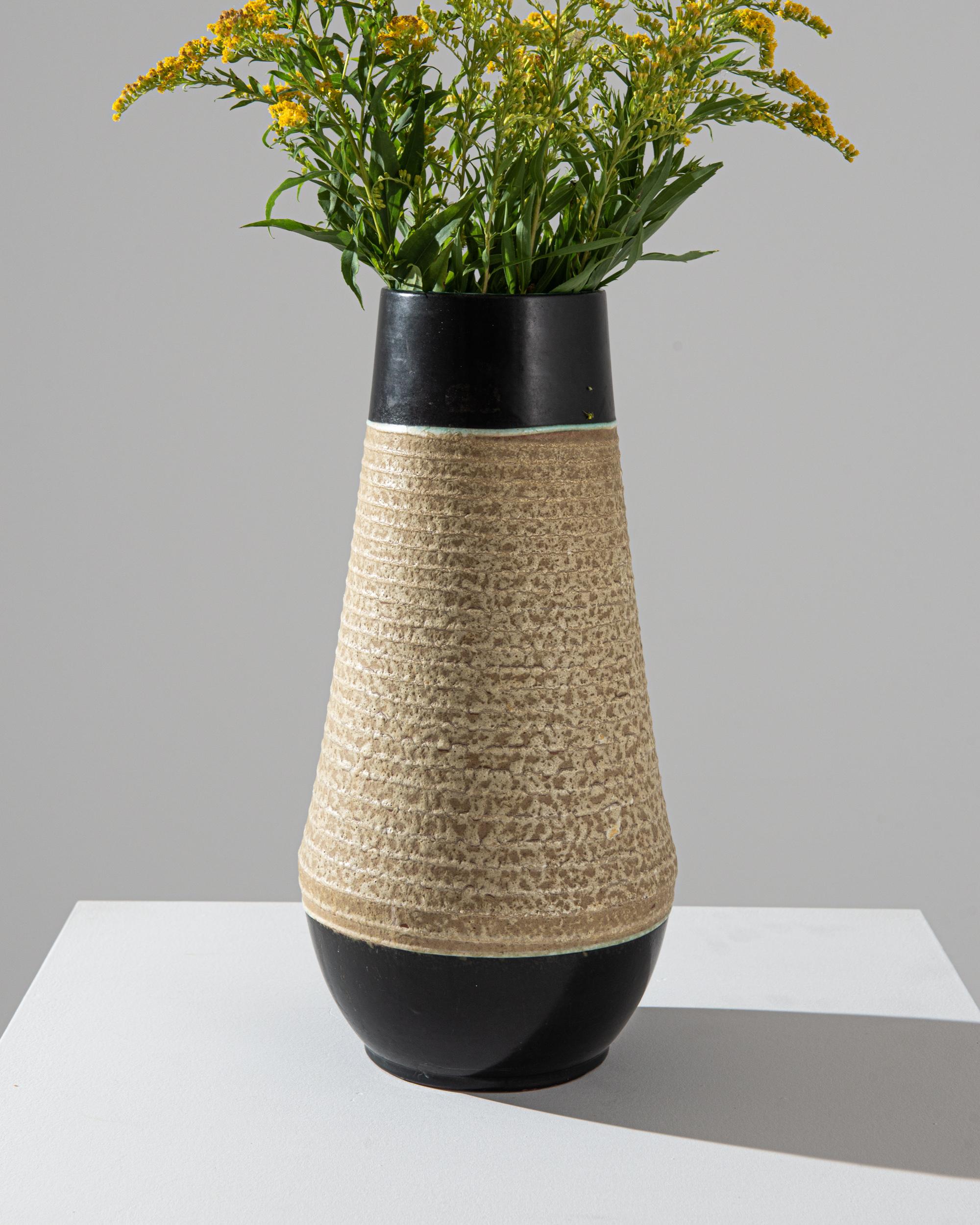 Mid-Century Modern 1960s “W. Germany” Volcanic Glaze Ceramic Vase