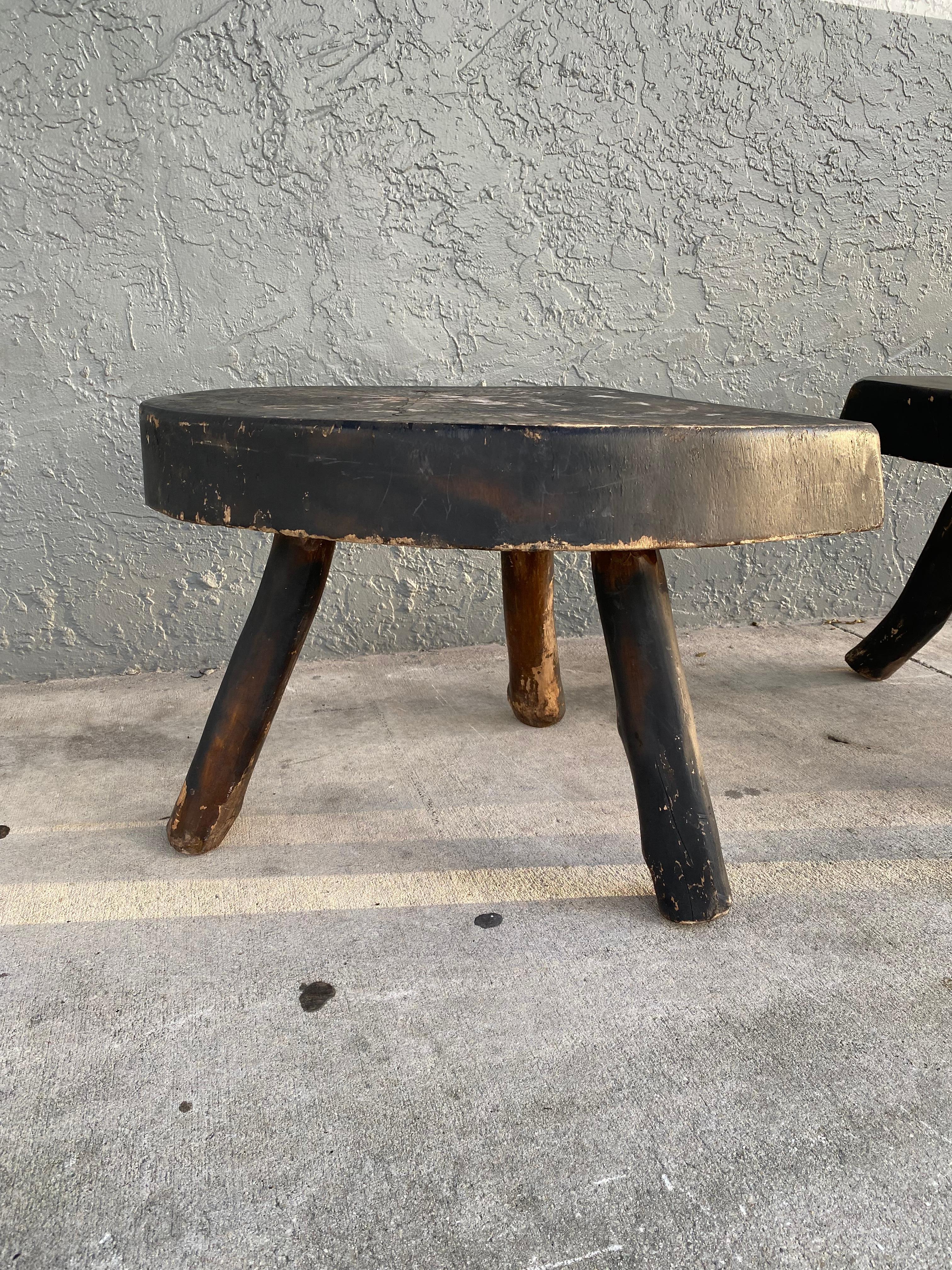 1960s Oak Wabi Sabi Brutalist Sculptural Modular Coffee End Tables For Sale 8