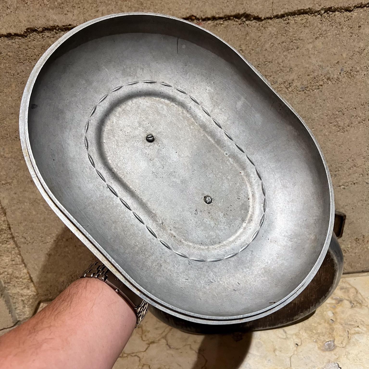 Aluminum 1960s Wagner Ware Magnalite 4265 Oval Roaster Lidded Dutch Oven
