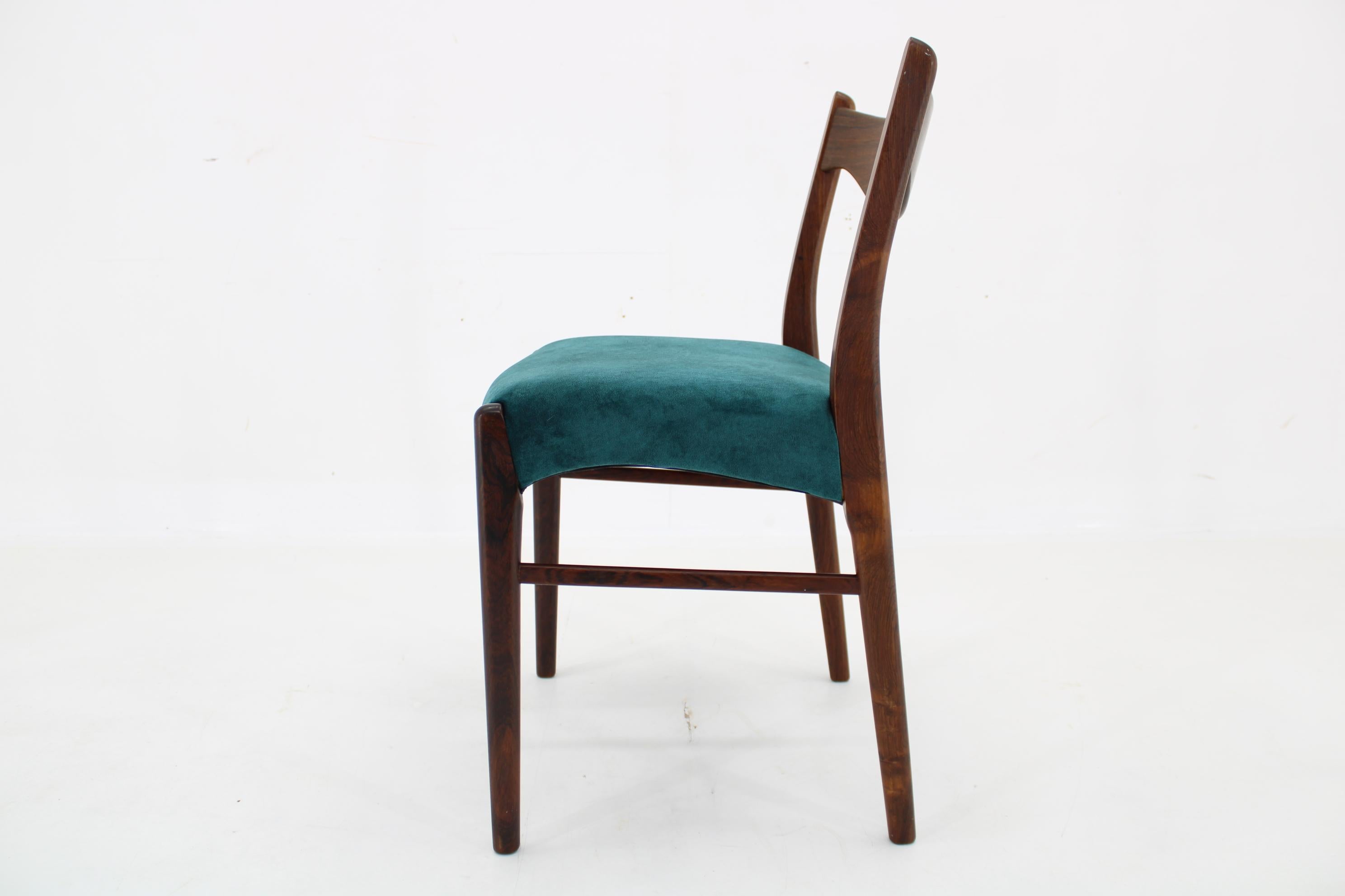 1960s Wahl Iversen Set of Four Dining Chairs for Glyngøre Stolefabrik, Denmark For Sale 3