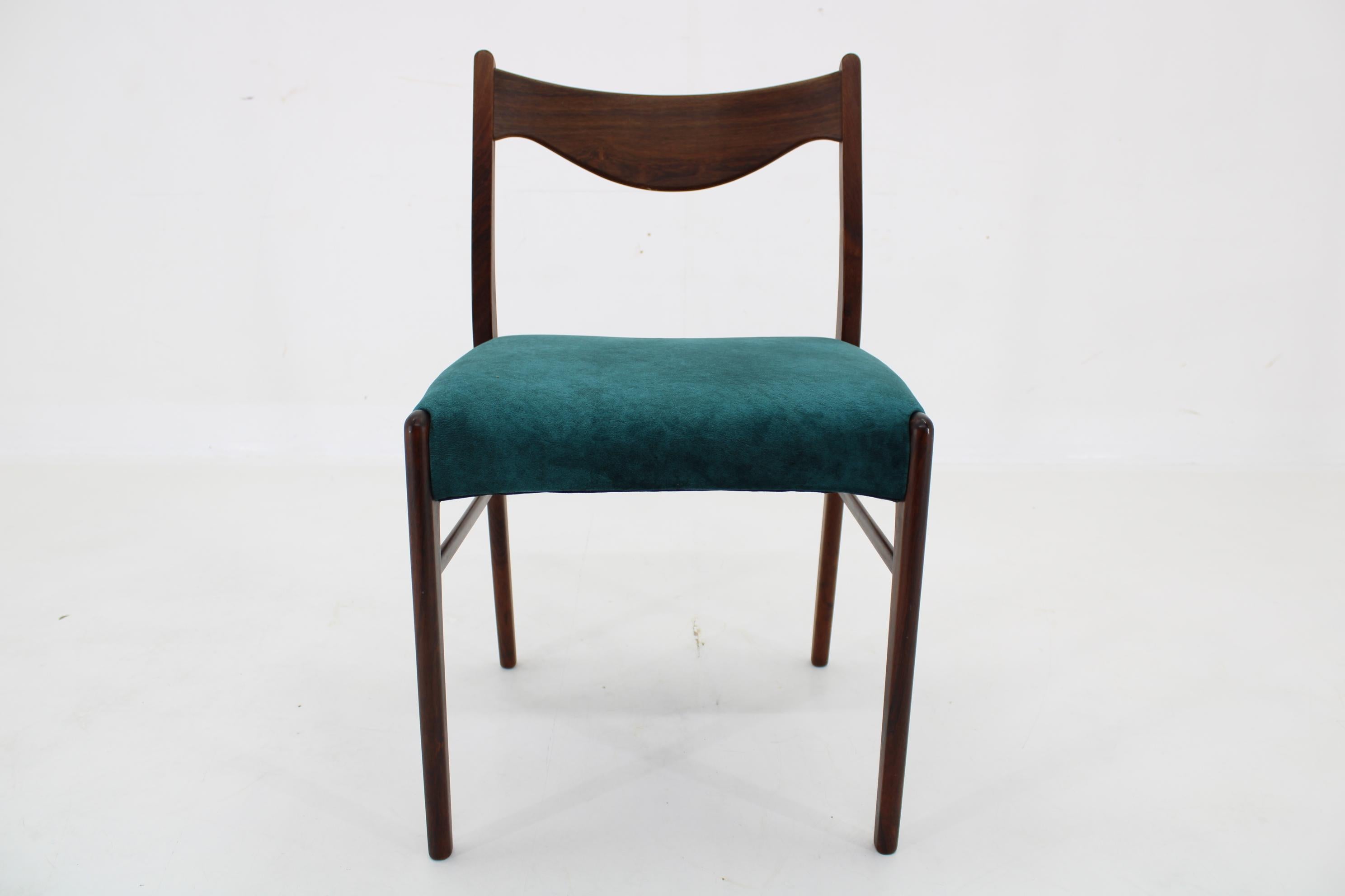 Danish 1960s Wahl Iversen Set of Four Dining Chairs for Glyngøre Stolefabrik, Denmark For Sale