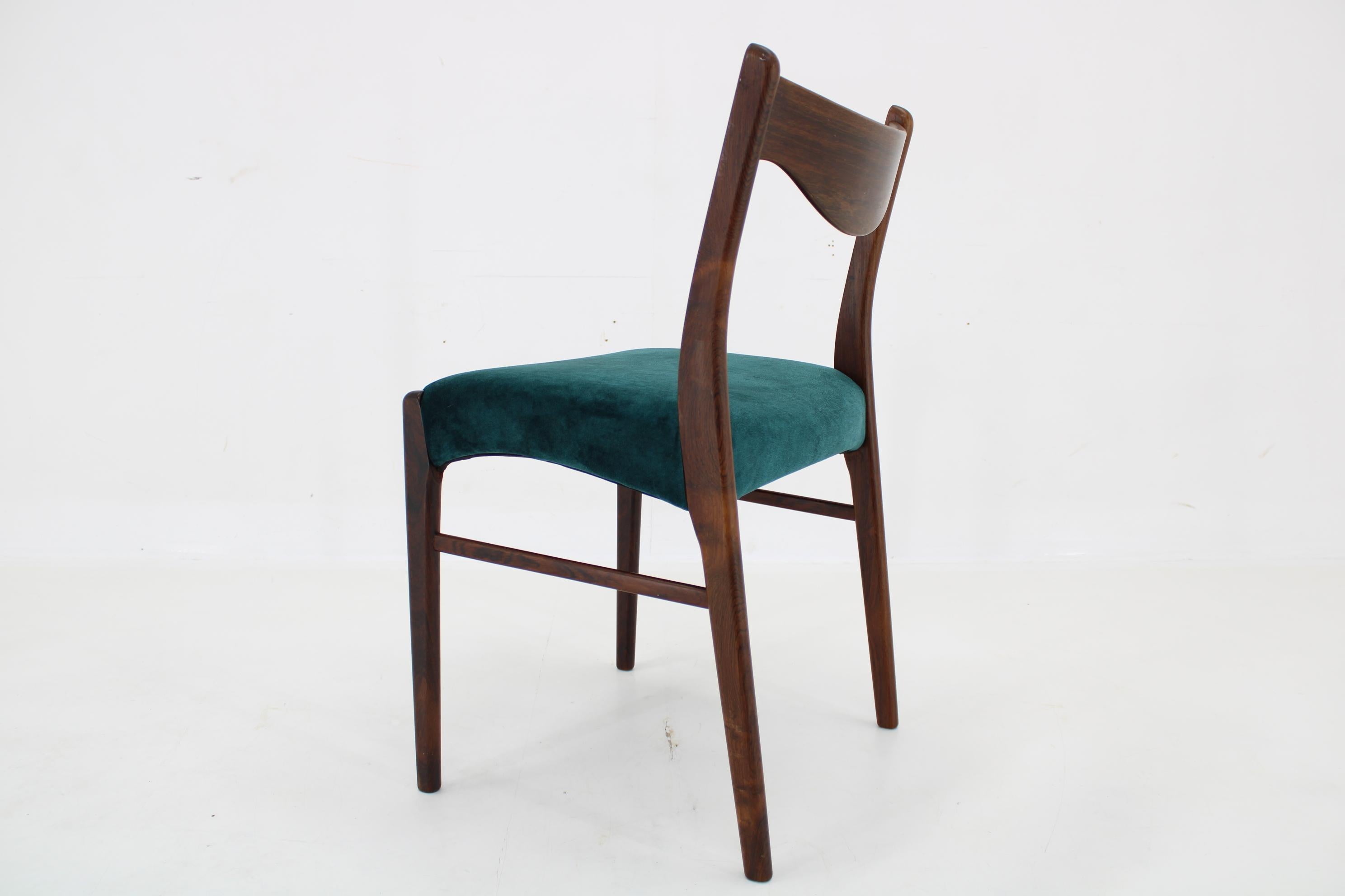 1960s Wahl Iversen Set of Four Dining Chairs for Glyngøre Stolefabrik, Denmark For Sale 2