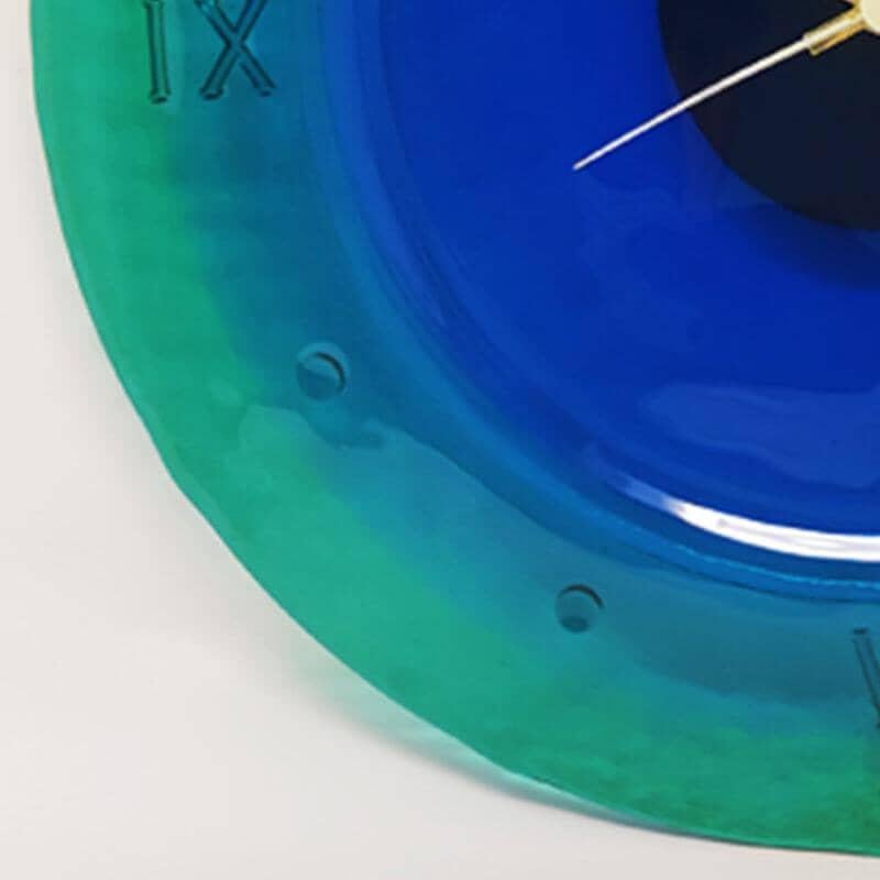 Verre de Murano Horloge murale des années 1960 en verre Murano Glass by 