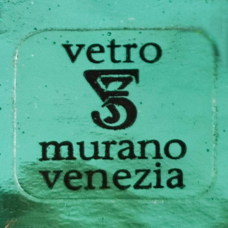 Horloge murale des années 1960 en verre de Murano par Cà Dei Vetrai. Fabriqué en Italie 1