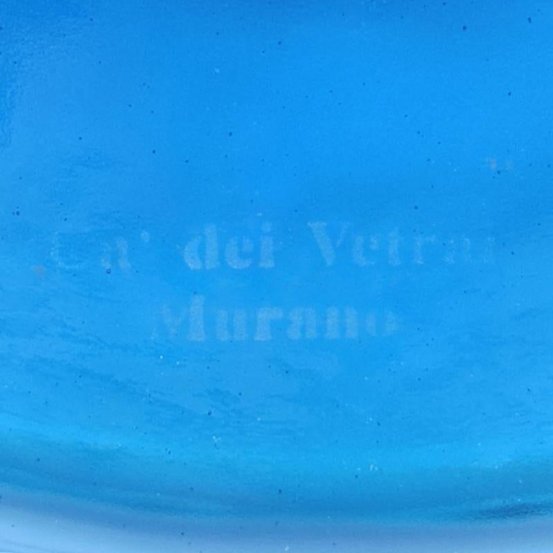Orologio da parete degli anni '60 in vetro di Murano di 