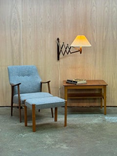 1960s Wall Lamp Model 332 334 by Le Klint in Brazilian wood and pleated shade