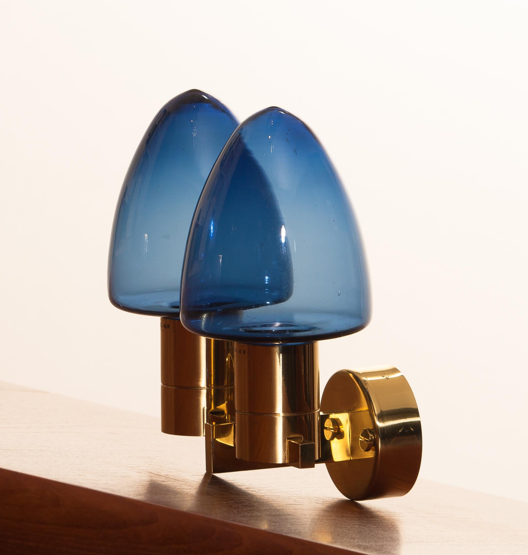 Mid-Century Modern 1960s, Wall Light / Sconce in Brass by Hans-Agne Jakobsson for Markaryd, Sweden