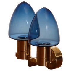 1960s, Wall Light Sconce in Brass by Hans-Agne Jakobsson for Markaryd, Sweden