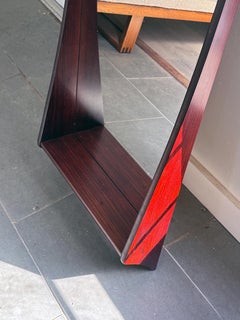 Miroir mural avec étagère des années 1960 par Aage Pedersen & Leif Hansen pour Vibi J