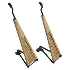1960s Wall mounted Plant Hanger By Desmond Sawyer Rattan Hook