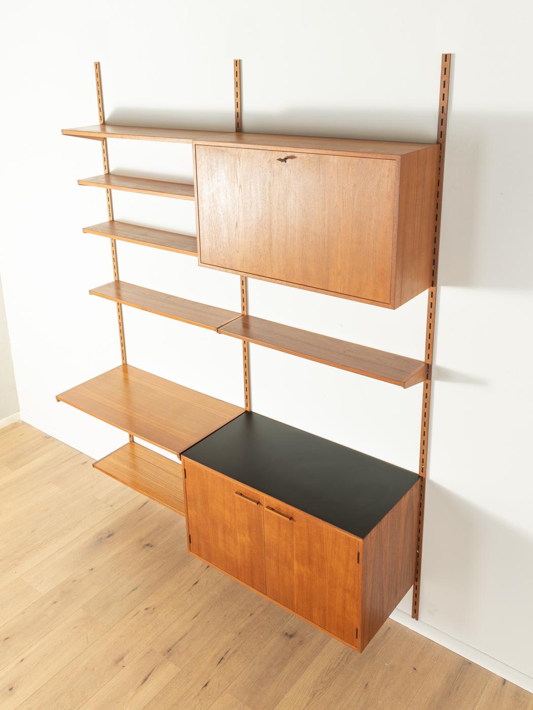 Aluminum 1960s Wall shelf, Kai Kristiansen, FM Møbler For Sale