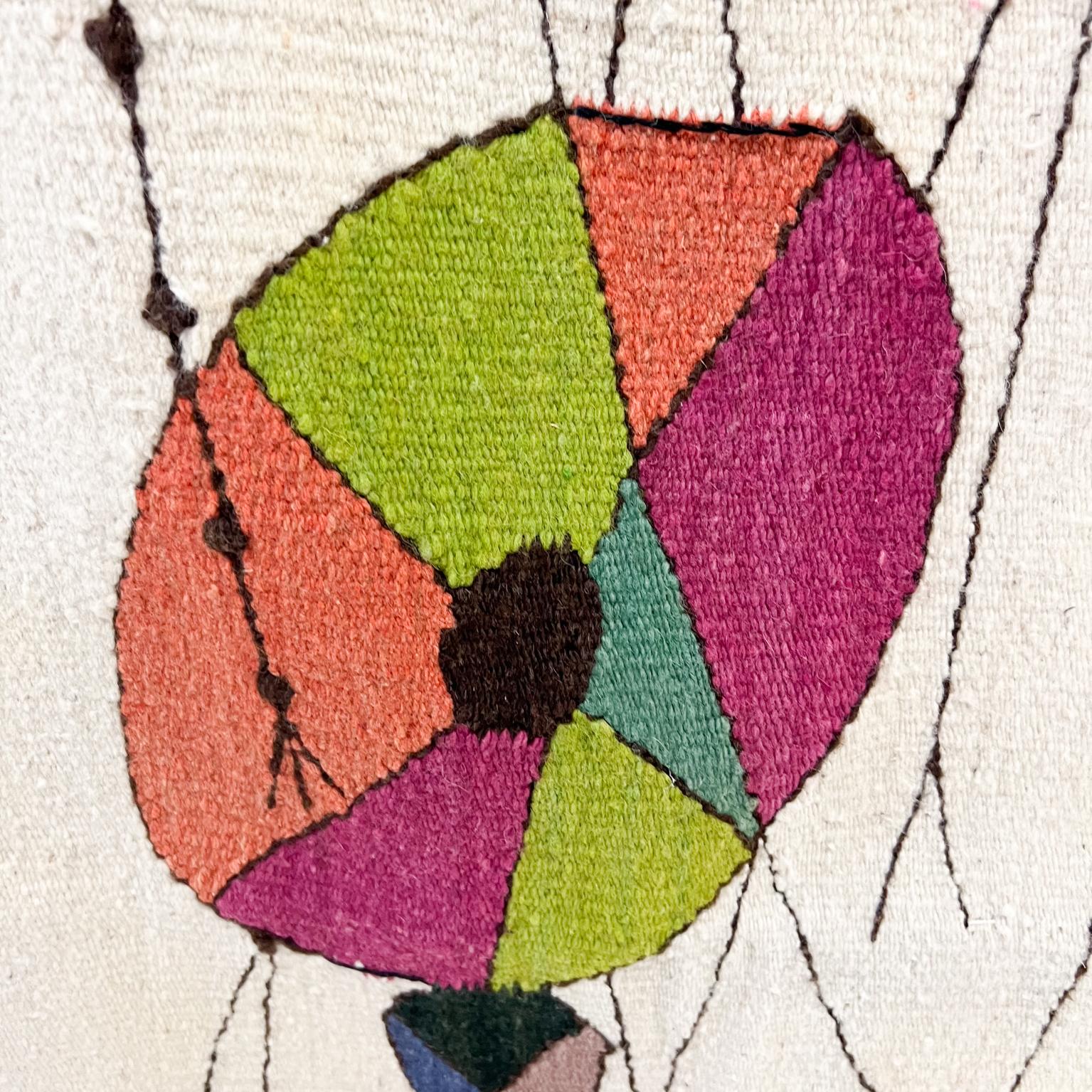 Textile Tapisserie murale en couleur Art Modern Child Kite Style Evelyn Ackerman des années 1960 en vente