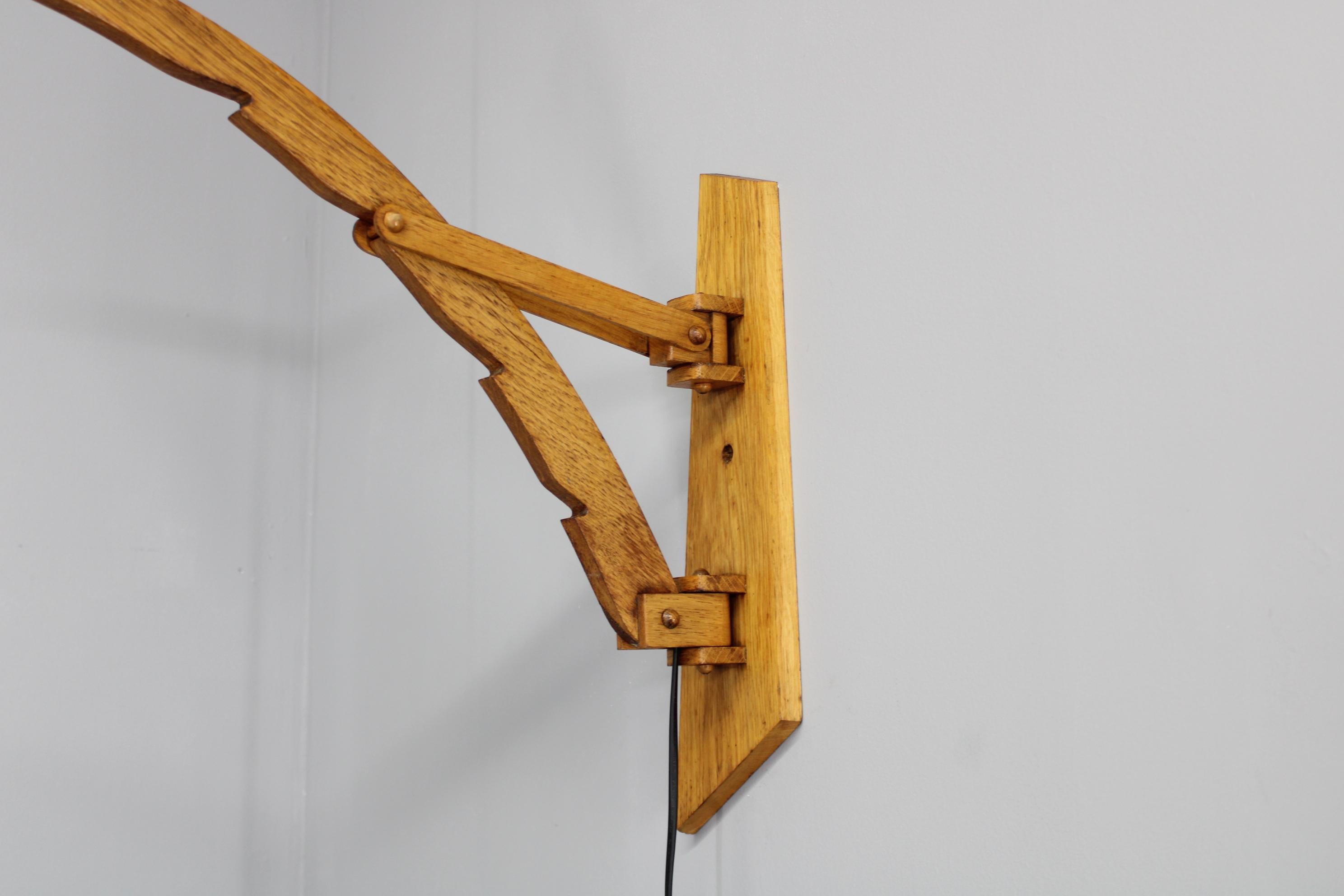 1960s Wall Wooden Lamp by Pokrok Zilina , Czechoslovakia For Sale 5