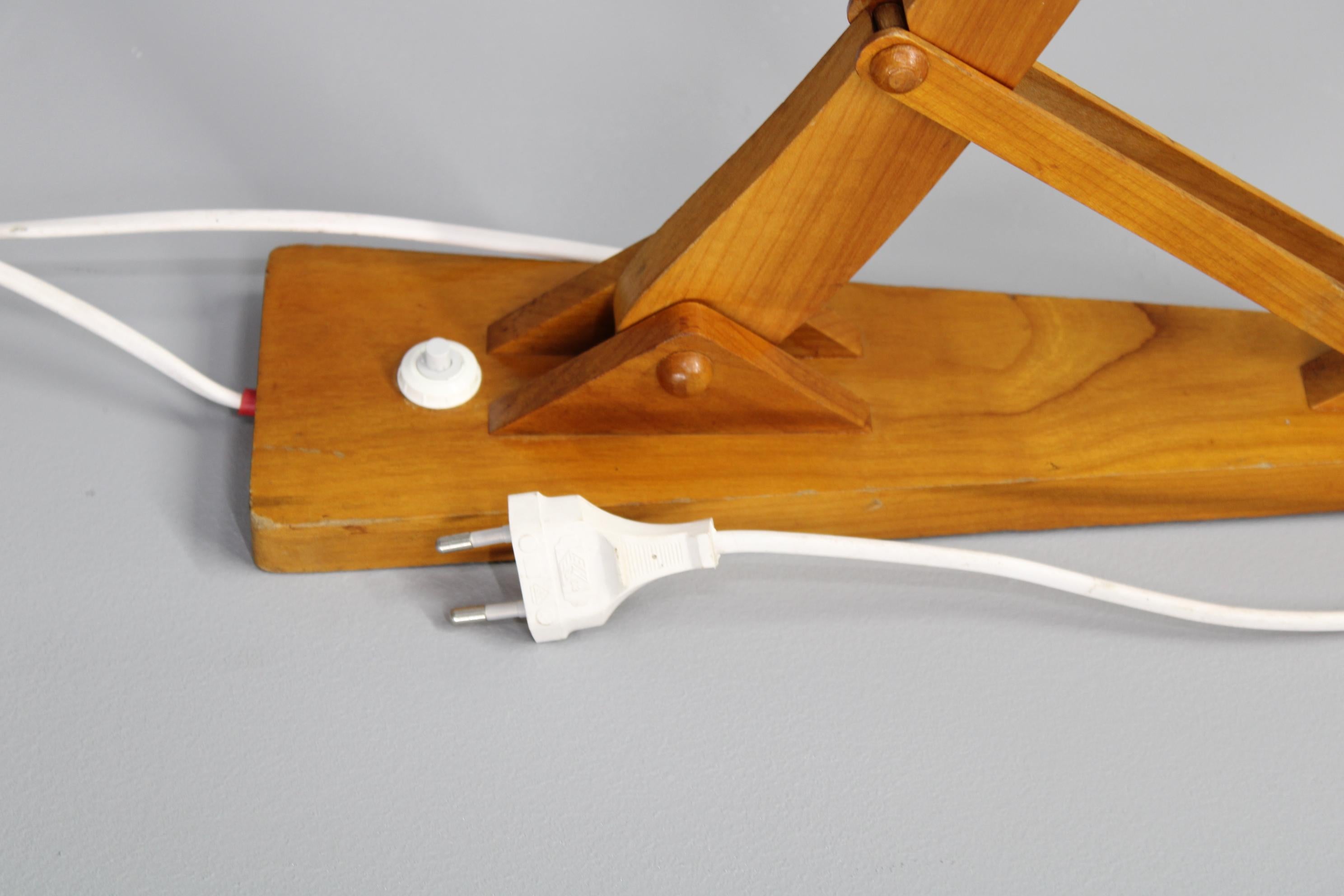 1960s Wall Wooden Lamp by Pokrok Zilina, Czechoslovakia For Sale 6
