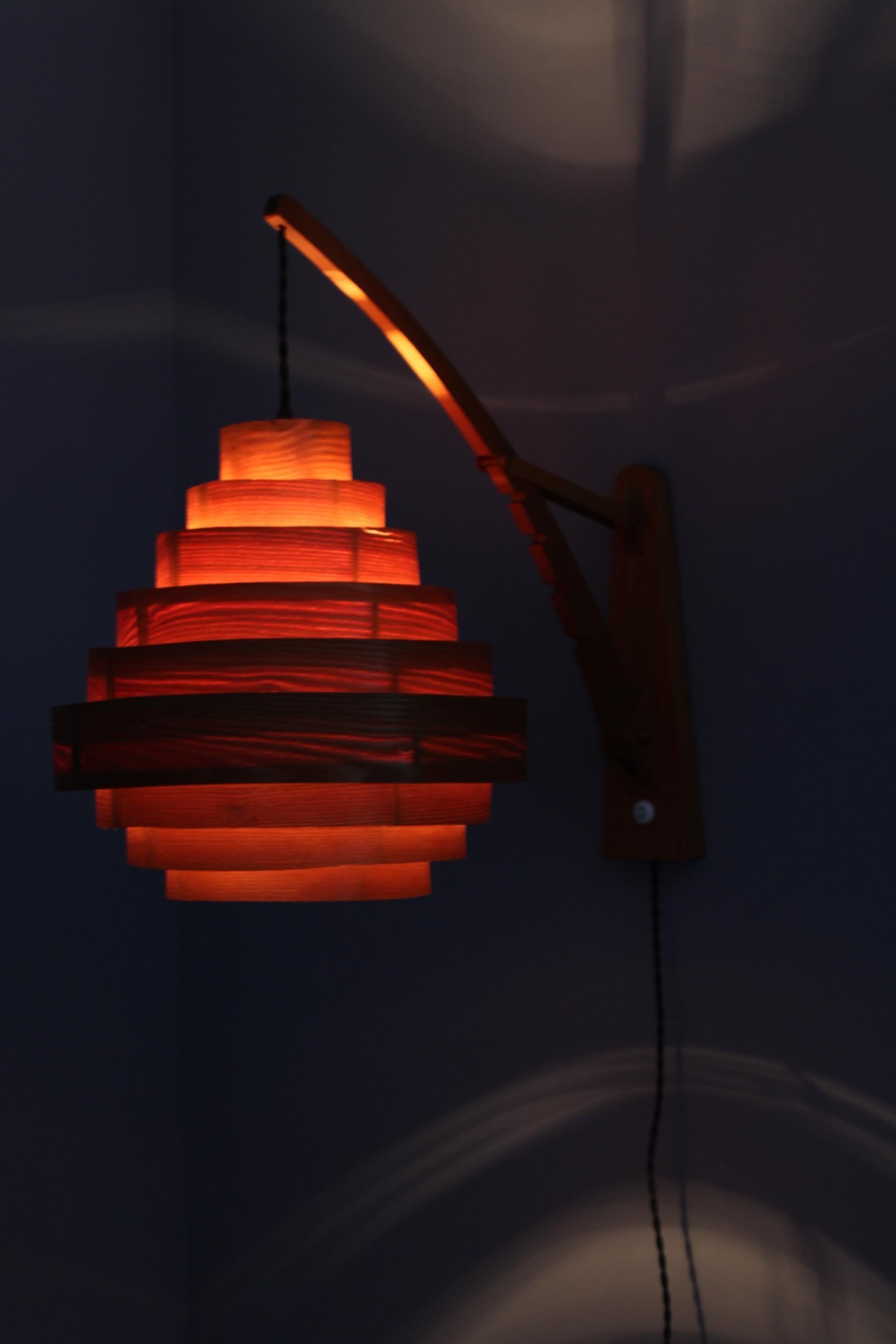 1960s Wall Wooden Lamp by Pokrok Zilina , Czechoslovakia For Sale 10