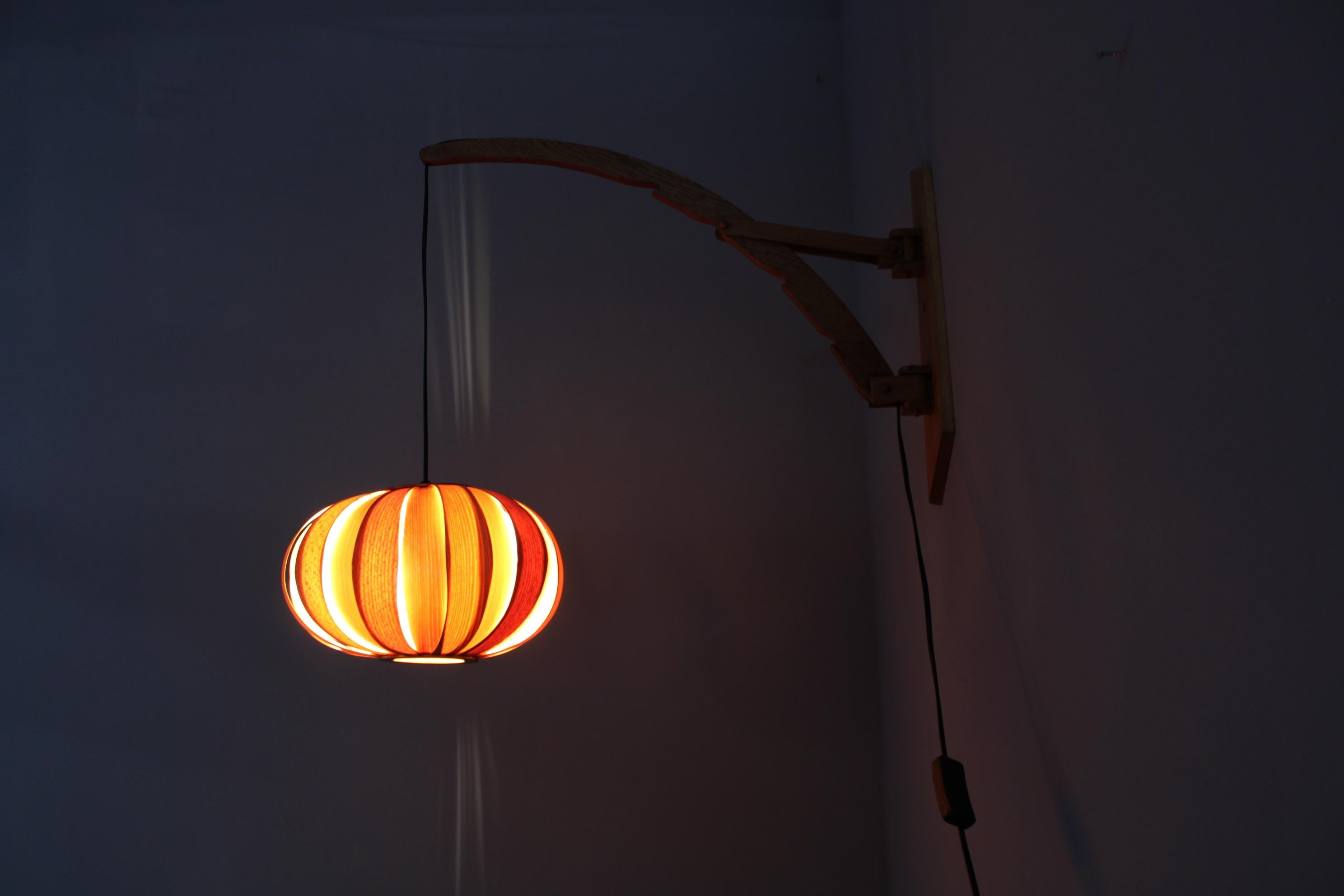 1960s Wall Wooden Lamp by Pokrok Zilina , Czechoslovakia For Sale 12