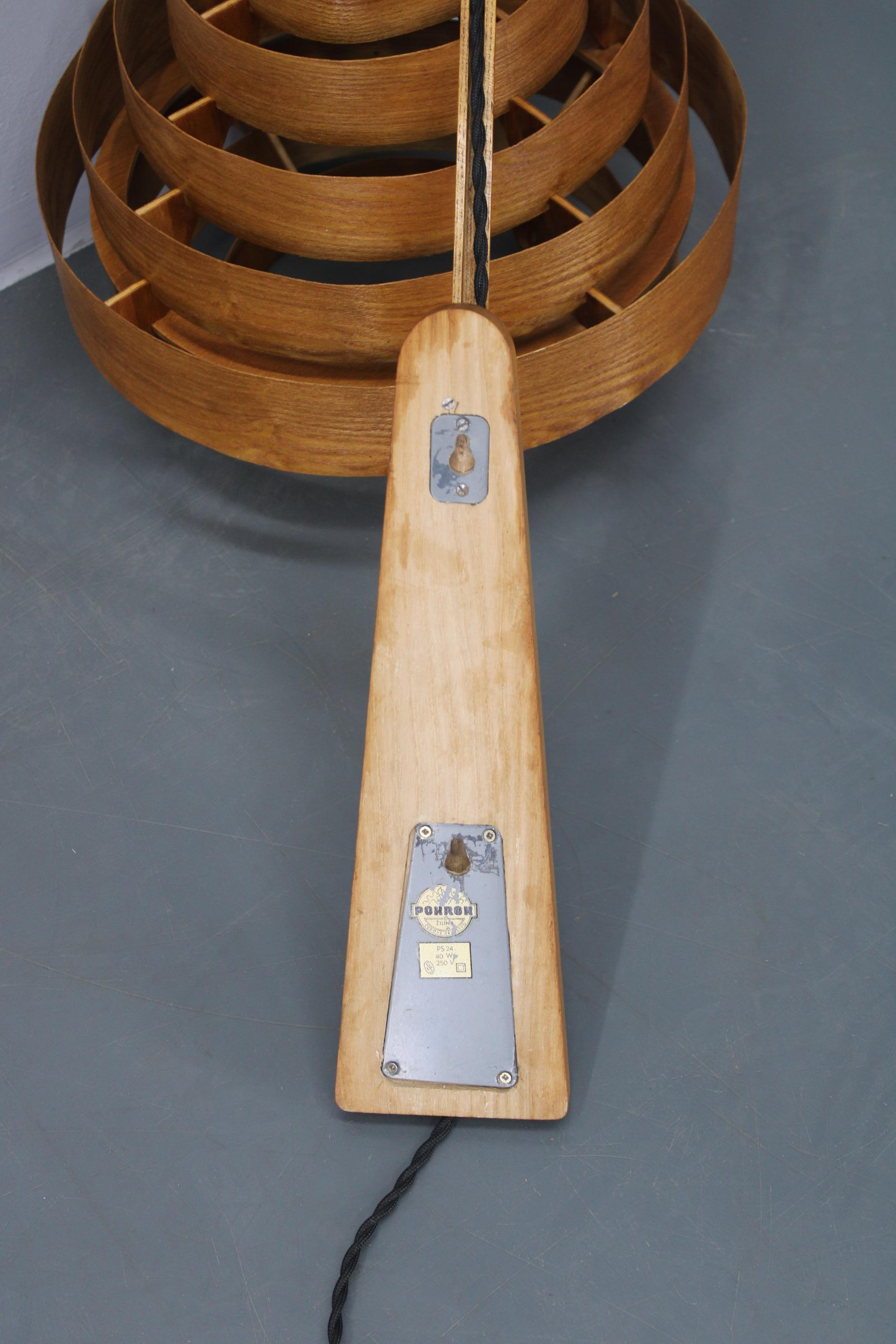 1960s Wall Wooden Lamp by Pokrok Zilina , Czechoslovakia For Sale 12