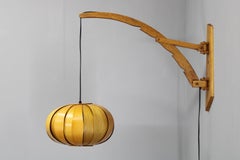 1960s Wall Wooden Lamp by Pokrok Zilina , Czechoslovakia