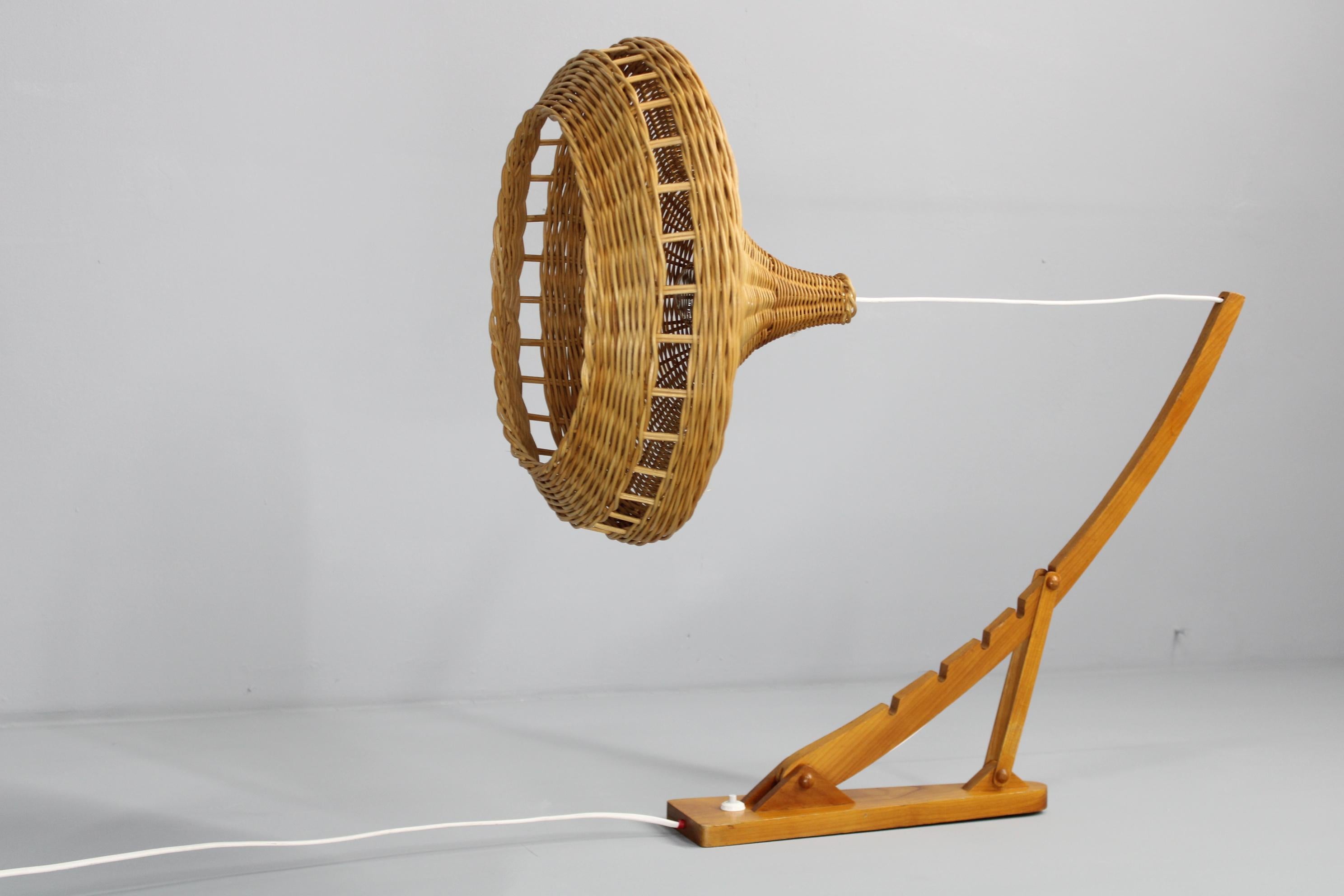 Mid-Century Modern 1960s Wall Wooden Lamp by Pokrok Zilina, Czechoslovakia For Sale