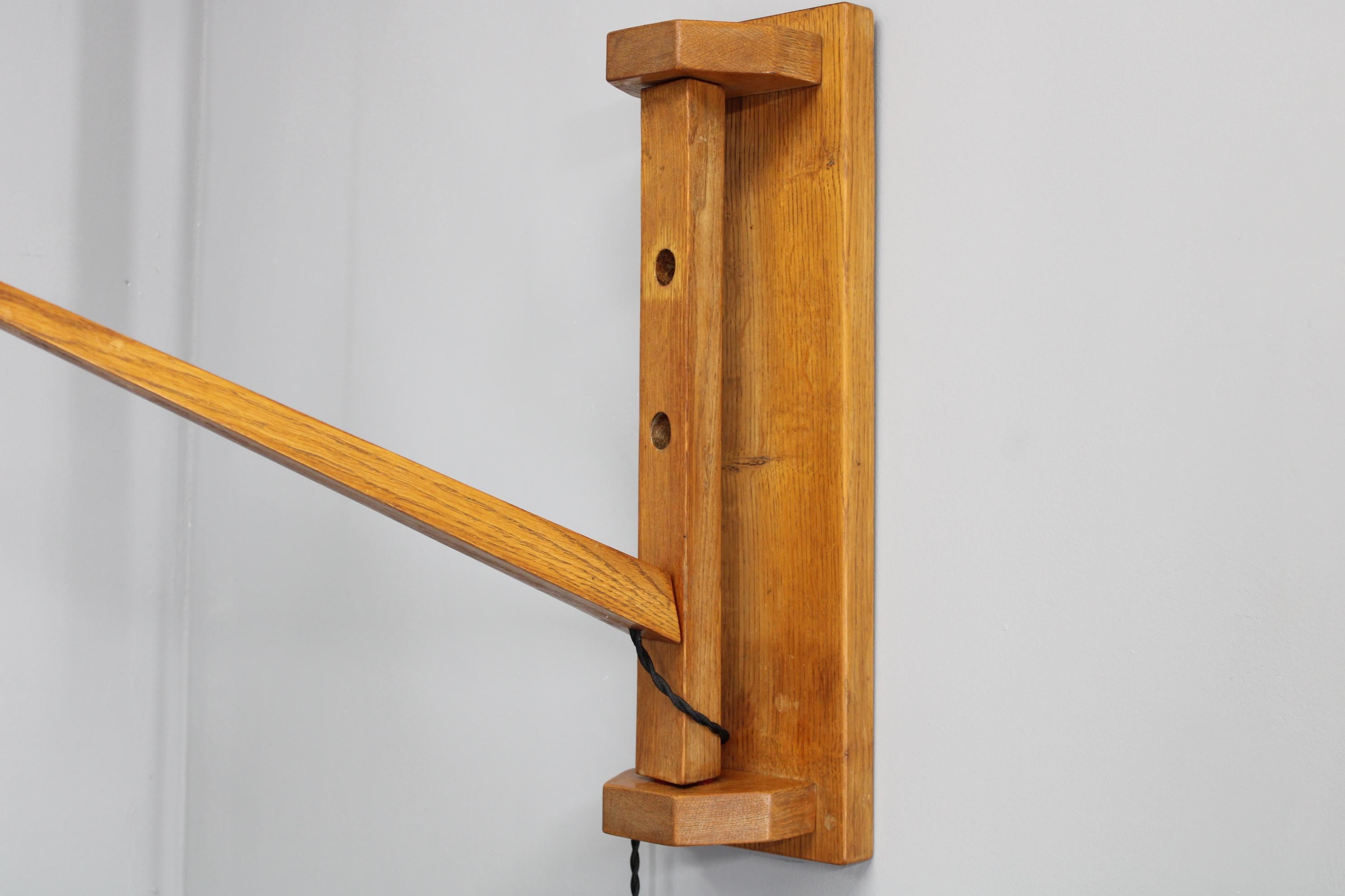 20th Century 1960s Wall Wooden Lamp by Pokrok Zilina , Czechoslovakia For Sale