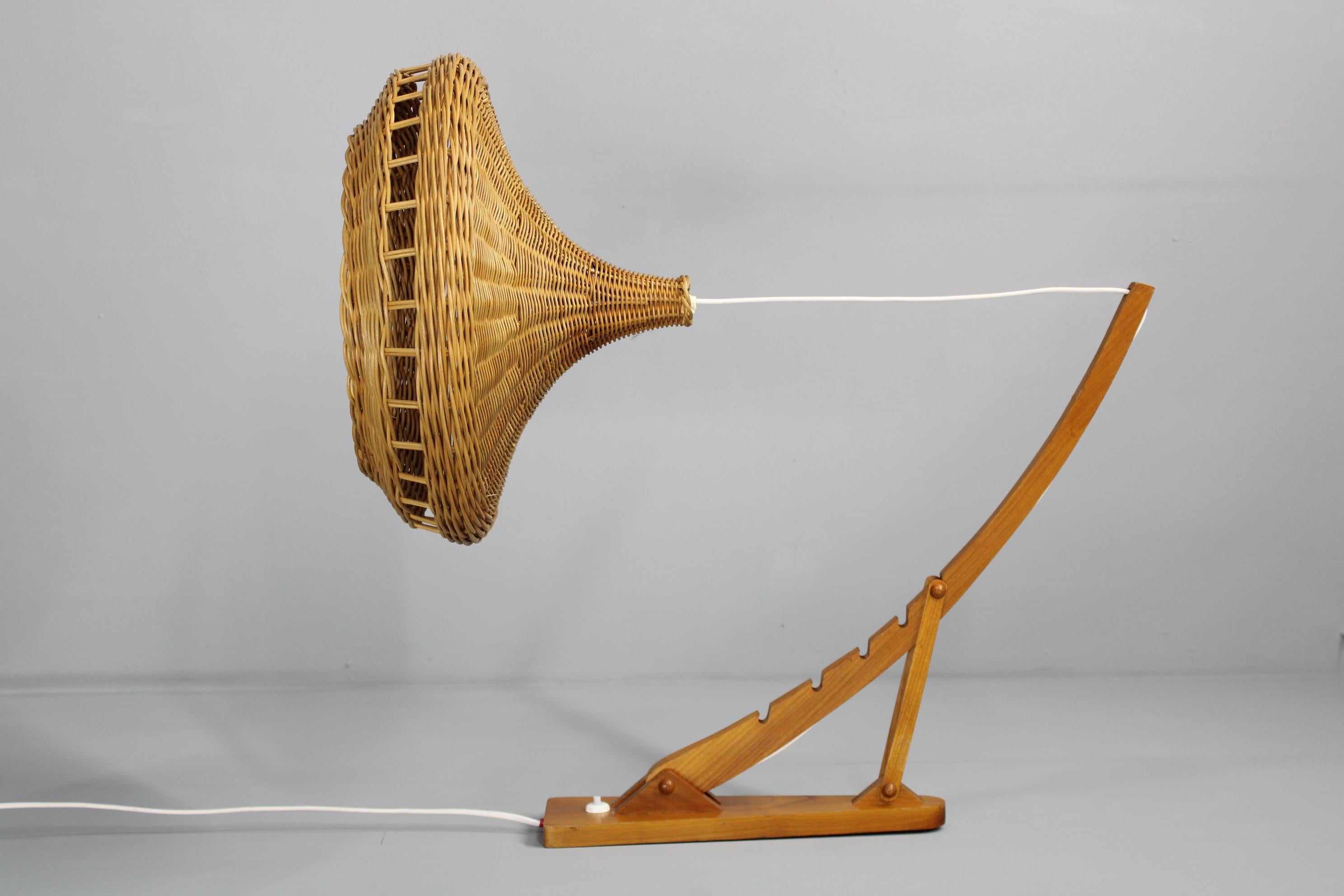 20th Century 1960s Wall Wooden Lamp by Pokrok Zilina, Czechoslovakia For Sale