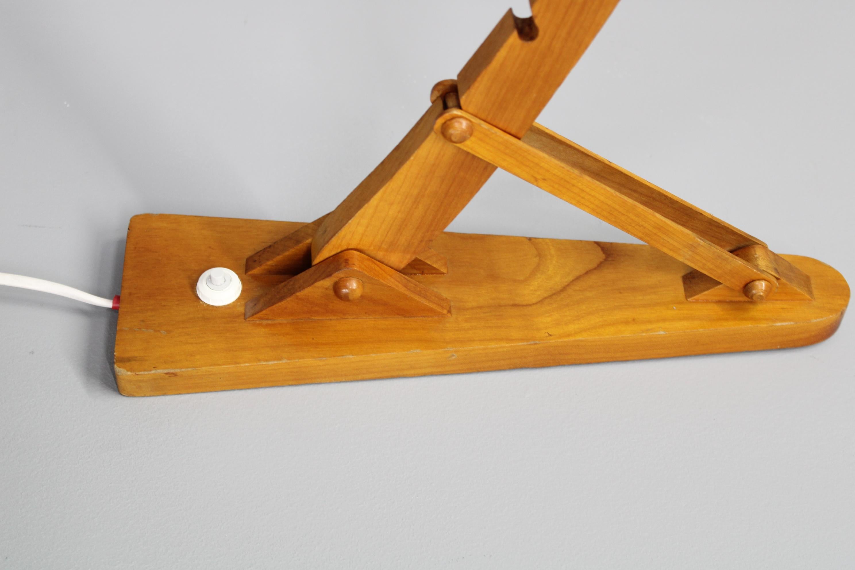 1960s Wall Wooden Lamp by Pokrok Zilina, Czechoslovakia For Sale 3