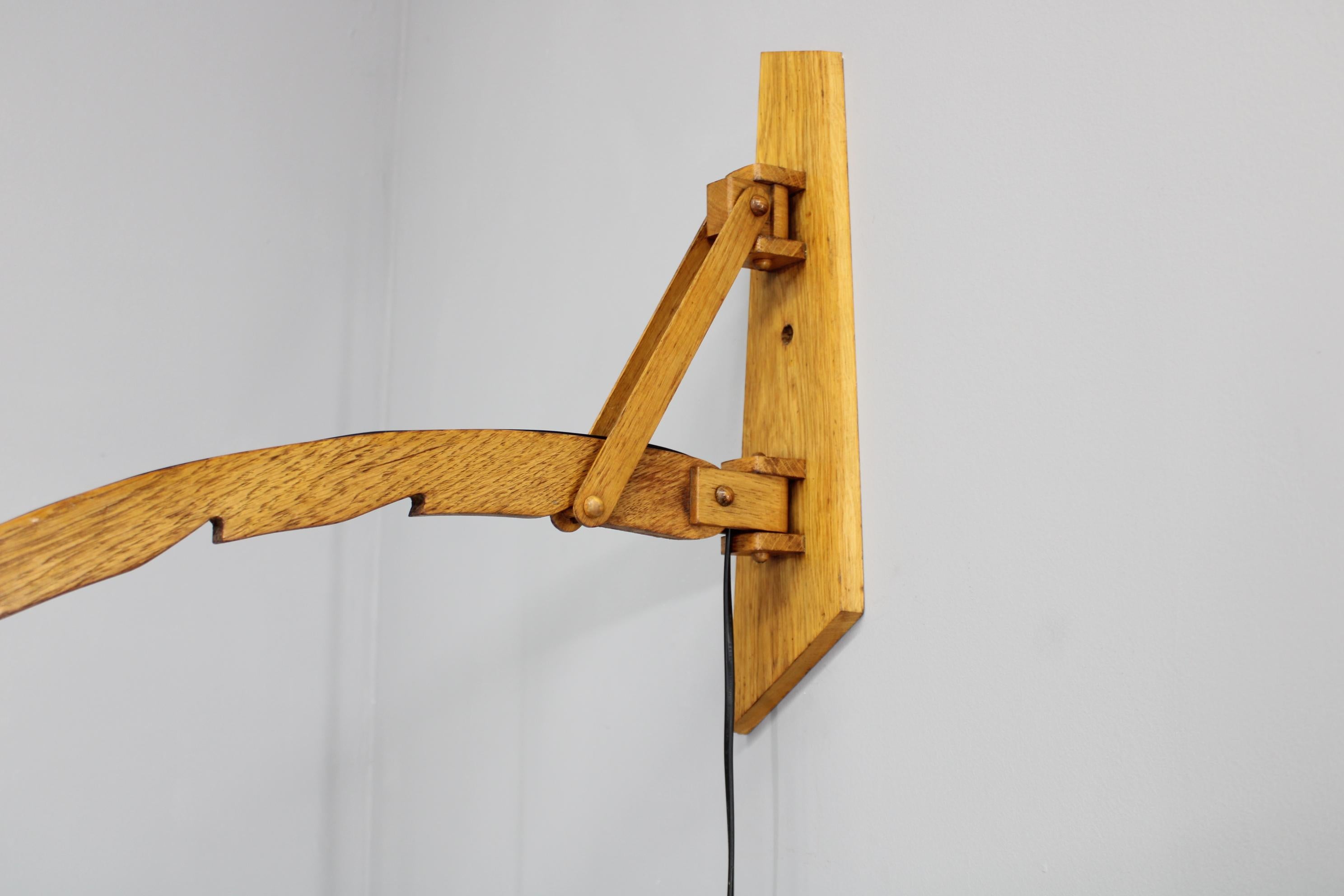 1960s Wall Wooden Lamp by Pokrok Zilina , Czechoslovakia For Sale 4
